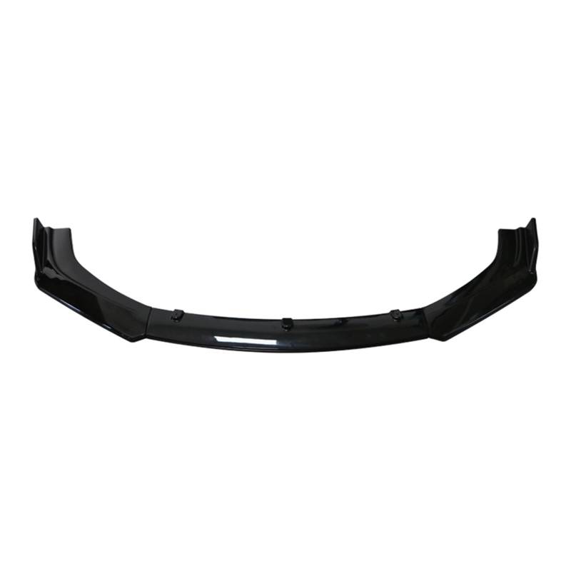 Frontstoßstange Lippe 3 STÜCKE Auto Frontstoßstange Lip Body Kit Spoiler Splitter Diffusor Kinn Carbon Faser Schwarz Splitter ABS Kunststoff Auto Zubehör Auto-Frontspoiler(Schwarz) von TPSOBRU