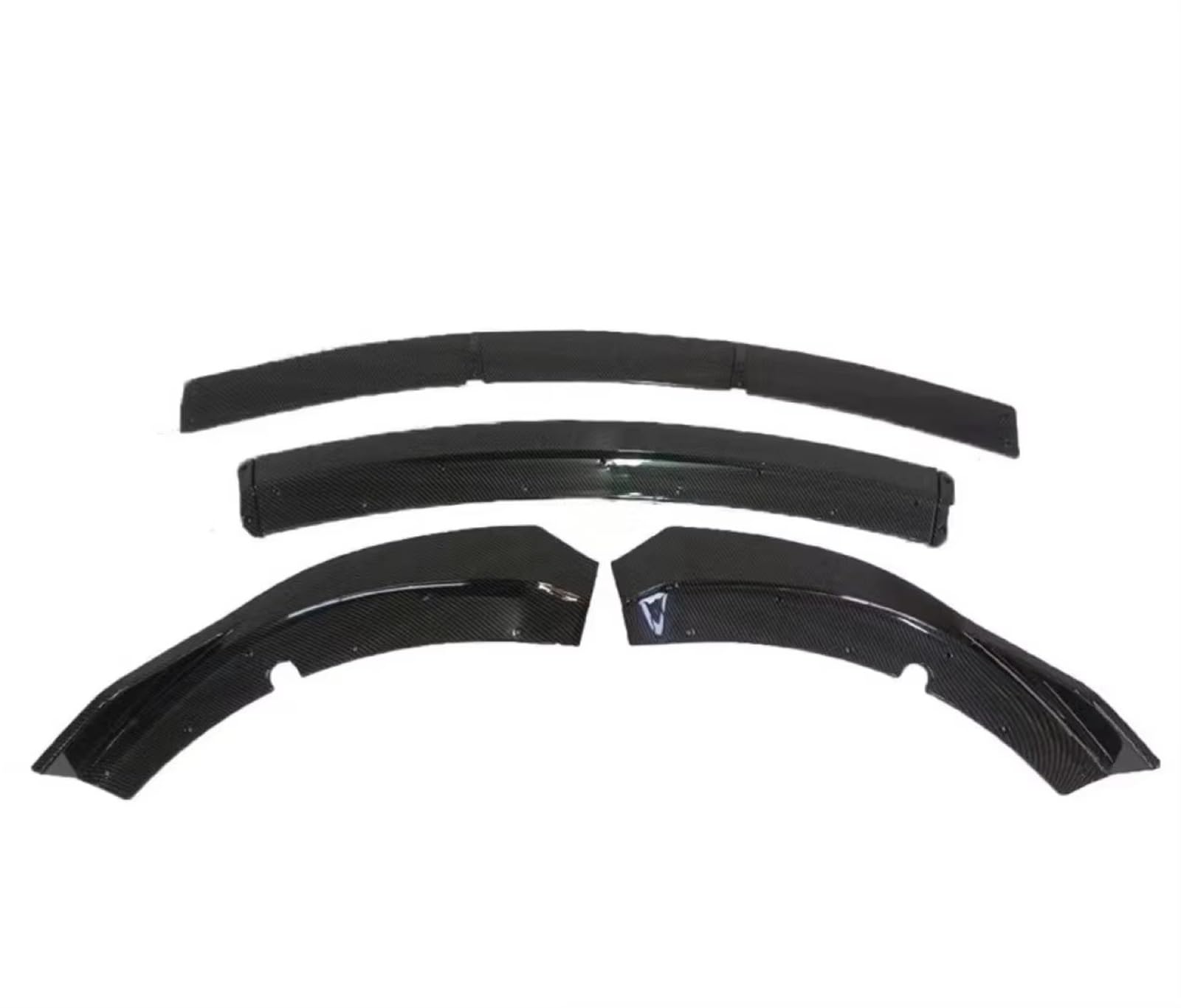 Frontstoßstange Lippe 4 Stücke Für Dodge Für Ladegerät Für SRT 2015-2020 Auto Vorderen Stoßfänger Lip Spoiler Splitter Körper Kit Auto-Frontspoiler(Glossy Black) von TPSOBRU