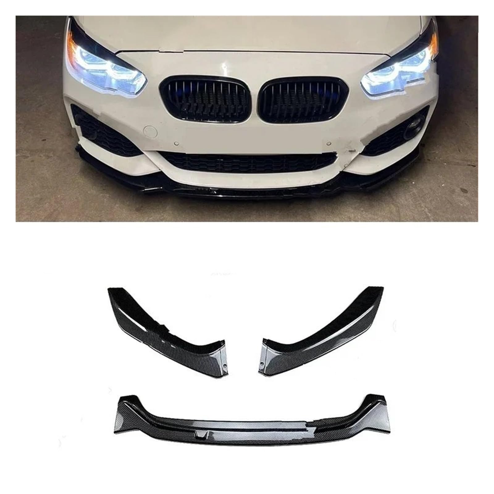 Frontstoßstange Lippe Für 1er F20 F21 Pack M118i M120i M135i M140i 2012-2019 Auto Frontspoilerlippe Splitter Spoiler Auto-Frontspoiler(Carbon Look15-19) von TPSOBRU