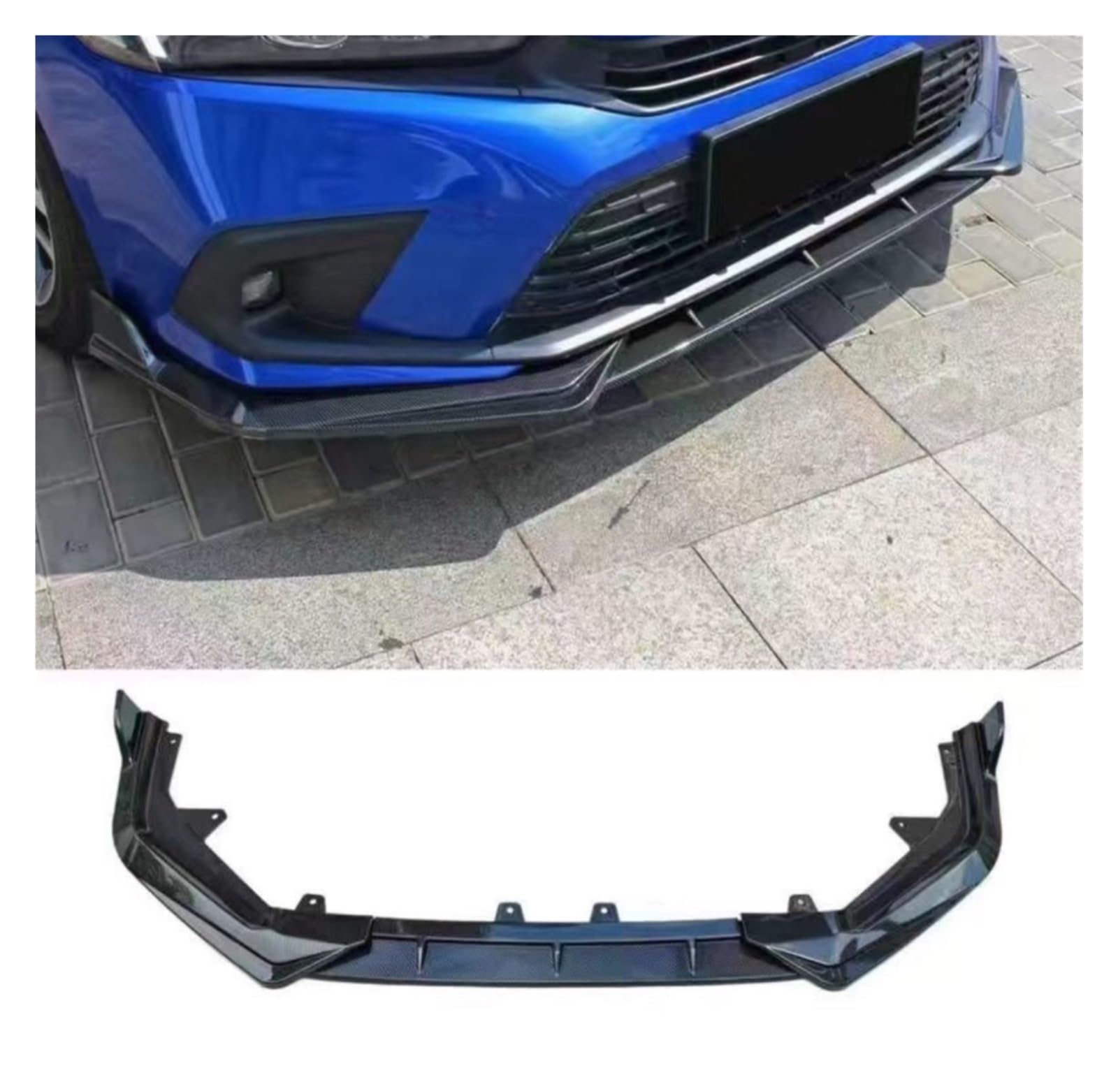 Frontstoßstange Lippe Für Civic 11th 2022 Frontschürze Lippe Spoiler Splitter Frontschürze Lippe Auto Spoiler Auto-Frontspoiler(Carbon Fibre) von TPSOBRU