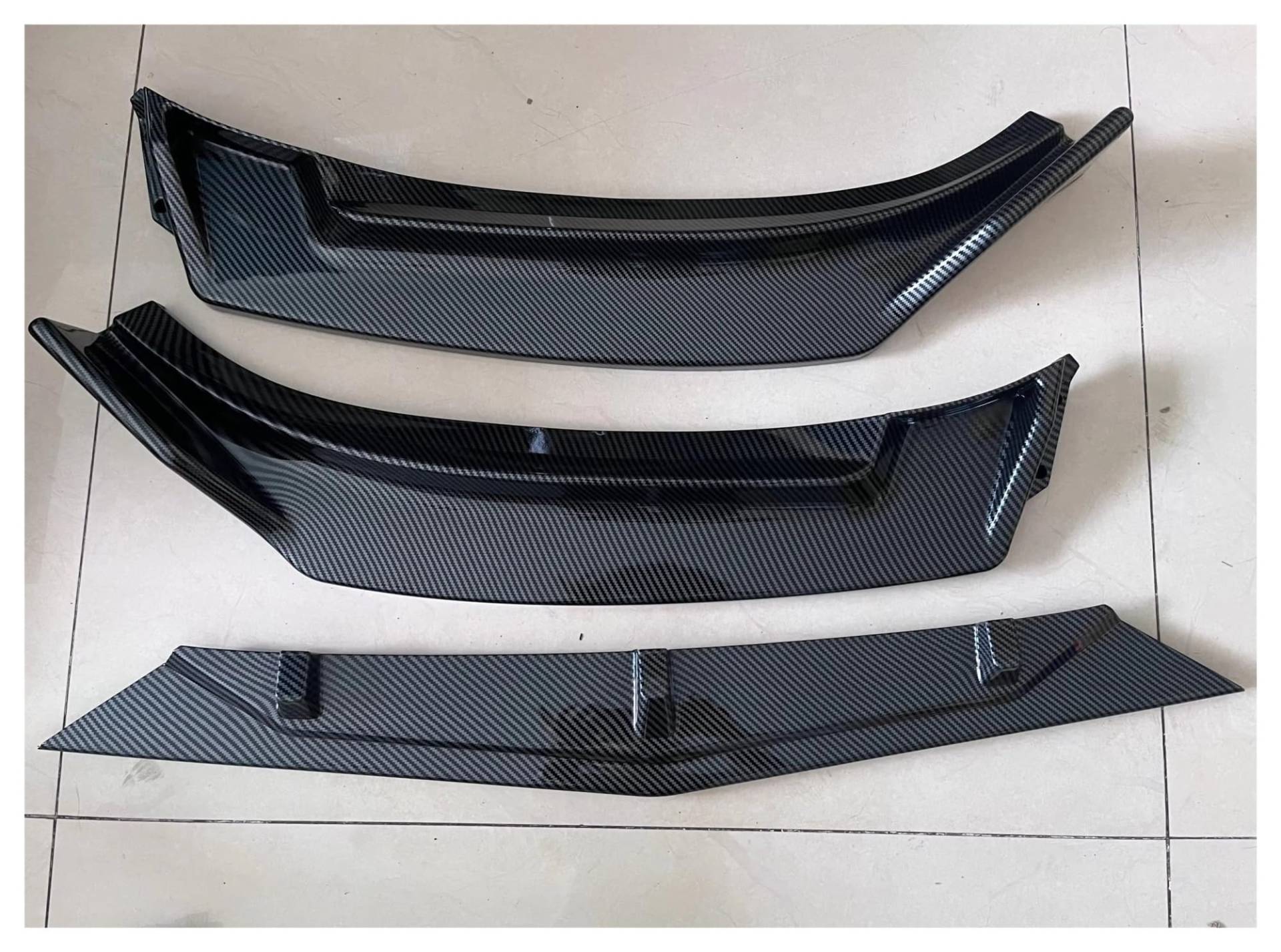 Frontstoßstange Lippe Für Mazda 3 Für Axela 2014 2015 2016 2017 2018 Auto Vorderen Stoßfänger Spoiler Lip Body Kit Stoßstange Diffusor Schutz Auto-Frontspoiler(Carbon Look) von TPSOBRU