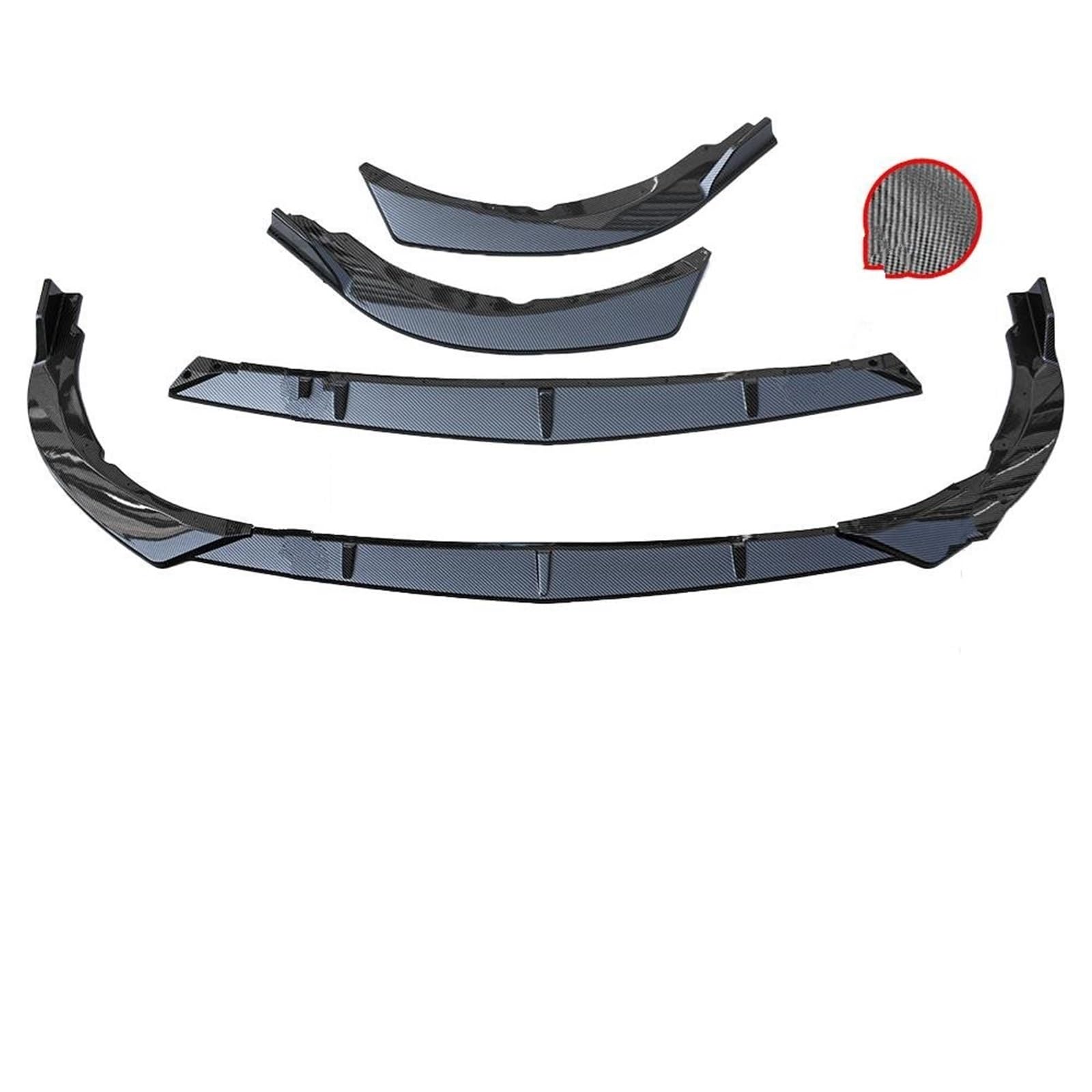 Frontstoßstange Lippe Für Toyota Für Camry 2021 2022 Frontschürze Lippe Kinn Tuning Zubehör Splitter Körper Kit Spoiler Deflektor Auto-Frontspoiler(Carbon Look) von TPSOBRU