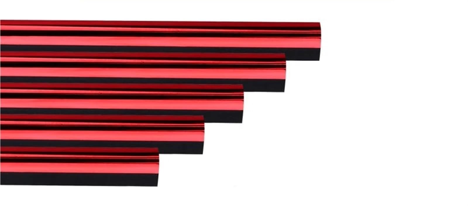 Interieurleisten Zubehör 10 Pc Auto-styling Chrome Styling Form Auto Air Vent Trim Streifen Klimaanlage Outlet Grille Dekoration U Form Car Innenausstattung(Red) von TPSOBRU