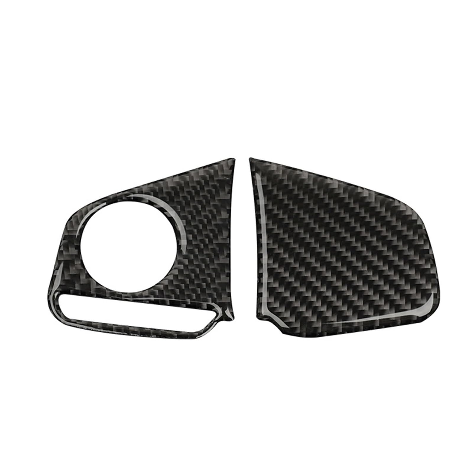 Interieurleisten Zubehör 2PCS Für Civic 10th Gen 2016 2017 2018 2019 Auto Zubehör Auto Styling Carbon Fiber Lenkrad Panel Abdeckung Trim Car Innenausstattung(Low) von TPSOBRU