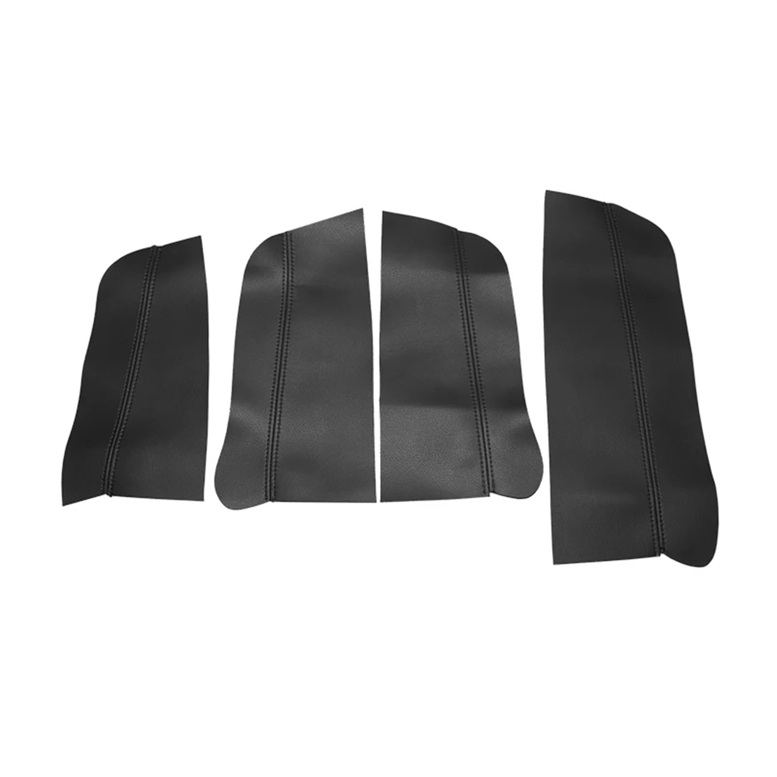 Interieurleisten Zubehör 4 Stücke Für Jetta MK6 2012 2013 2014 Mikrofaser Leder Auto Innen Türgriff Armlehne Panel Abdeckung Trim Car Innenausstattung(Schwarz) von TPSOBRU