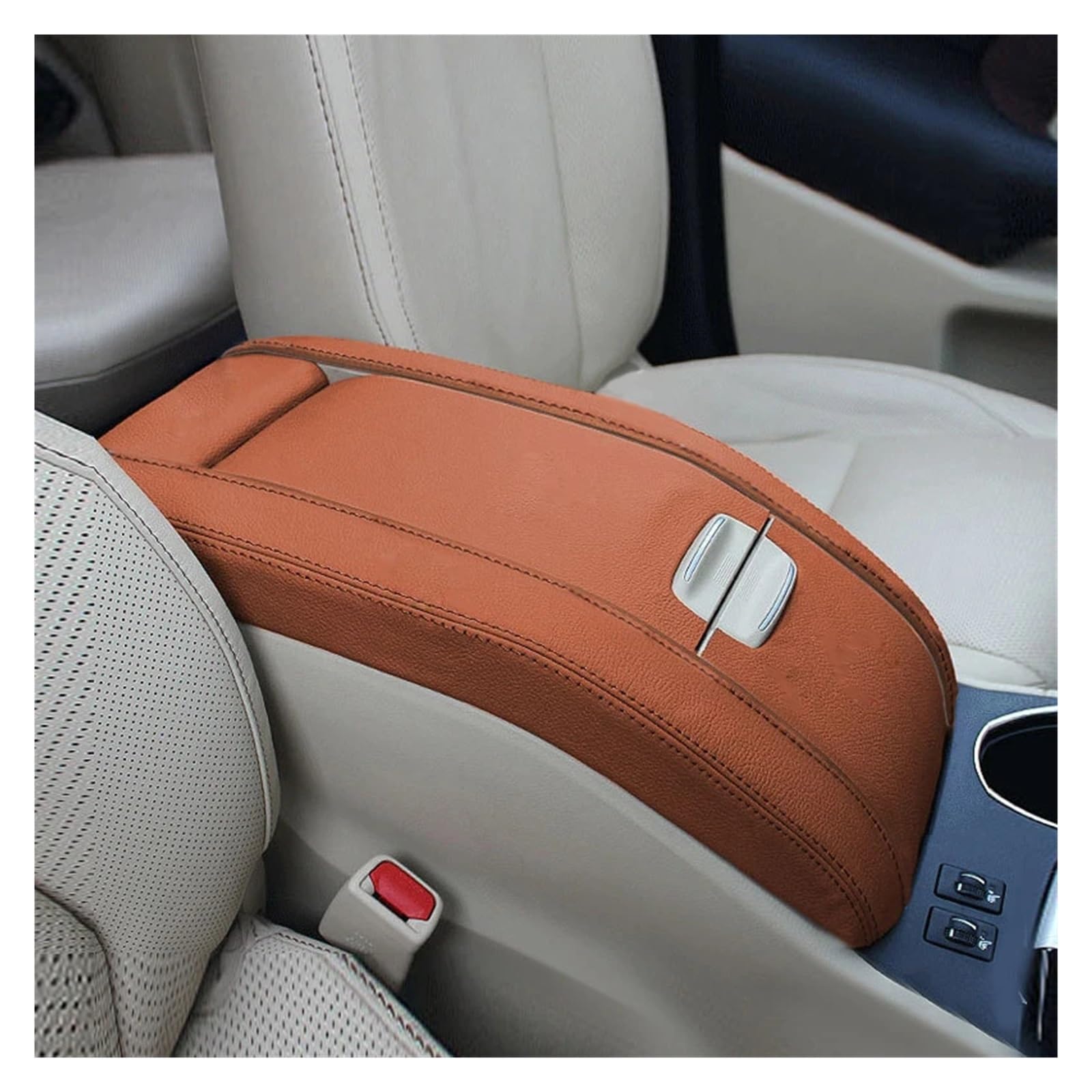 Interieurleisten Zubehör 5 Stücke Für Toyota Für Highlander 2015 2016 2017 2018 Innen Auto Center Armlehne Box Pad Mikrofaser Leder Abdeckung Trim Car Innenausstattung(Brown) von TPSOBRU