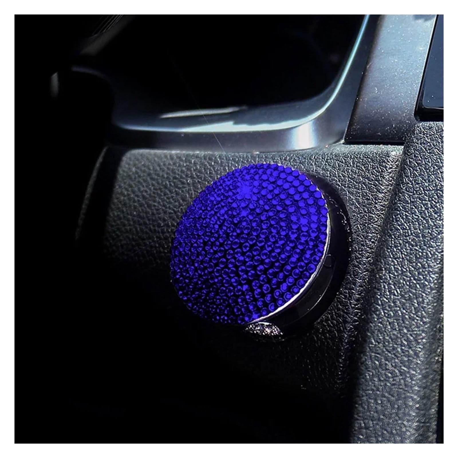 Interieurleisten Zubehör Auto Zündung Onekey Start Stop Push Button Schalter Taste Schutzhülle Auto Dekoration Innen Car Innenausstattung(Blue) von TPSOBRU