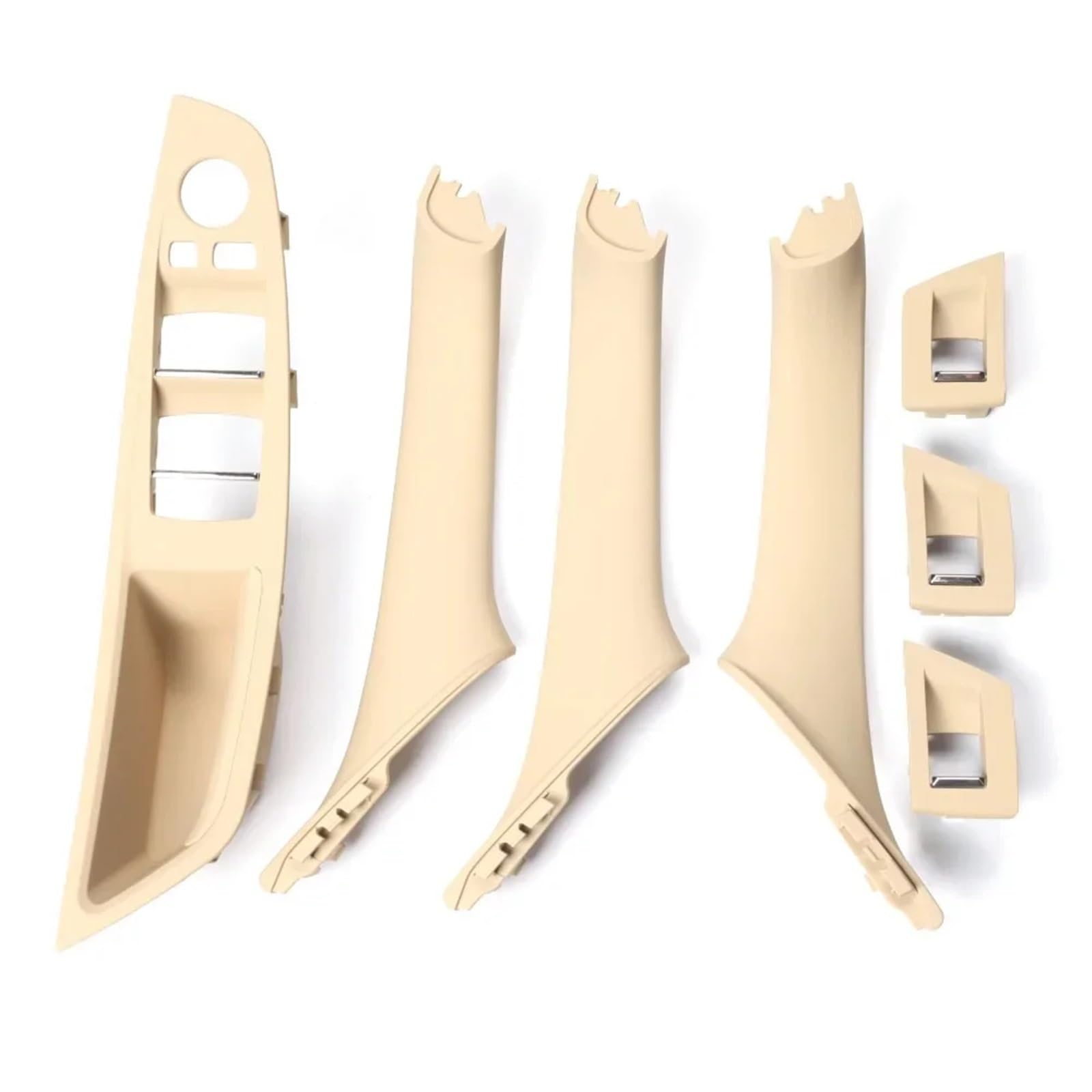 Interieurleisten Zubehör Für 5 Series F10 F11 520d 525d 530d 535i Innere Panel Pull Trim Abdeckung RHD LHD Auto Innen Tür Griff Car Innenausstattung(Beige LHD) von TPSOBRU