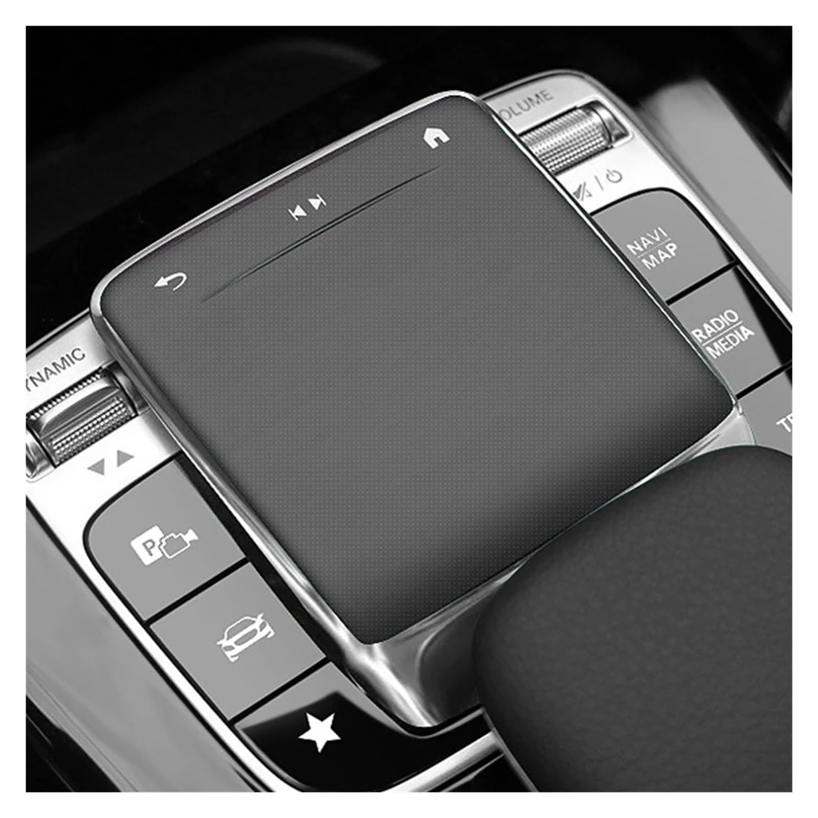 Interieurleisten Zubehör Für Benz AB Für CLA Für GLE Für GLS Für GLB Klasse W177 W247 C118 W167 TPU Center Control Maus Screen Protector Abdeckung Car Innenausstattung(Silber) von TPSOBRU