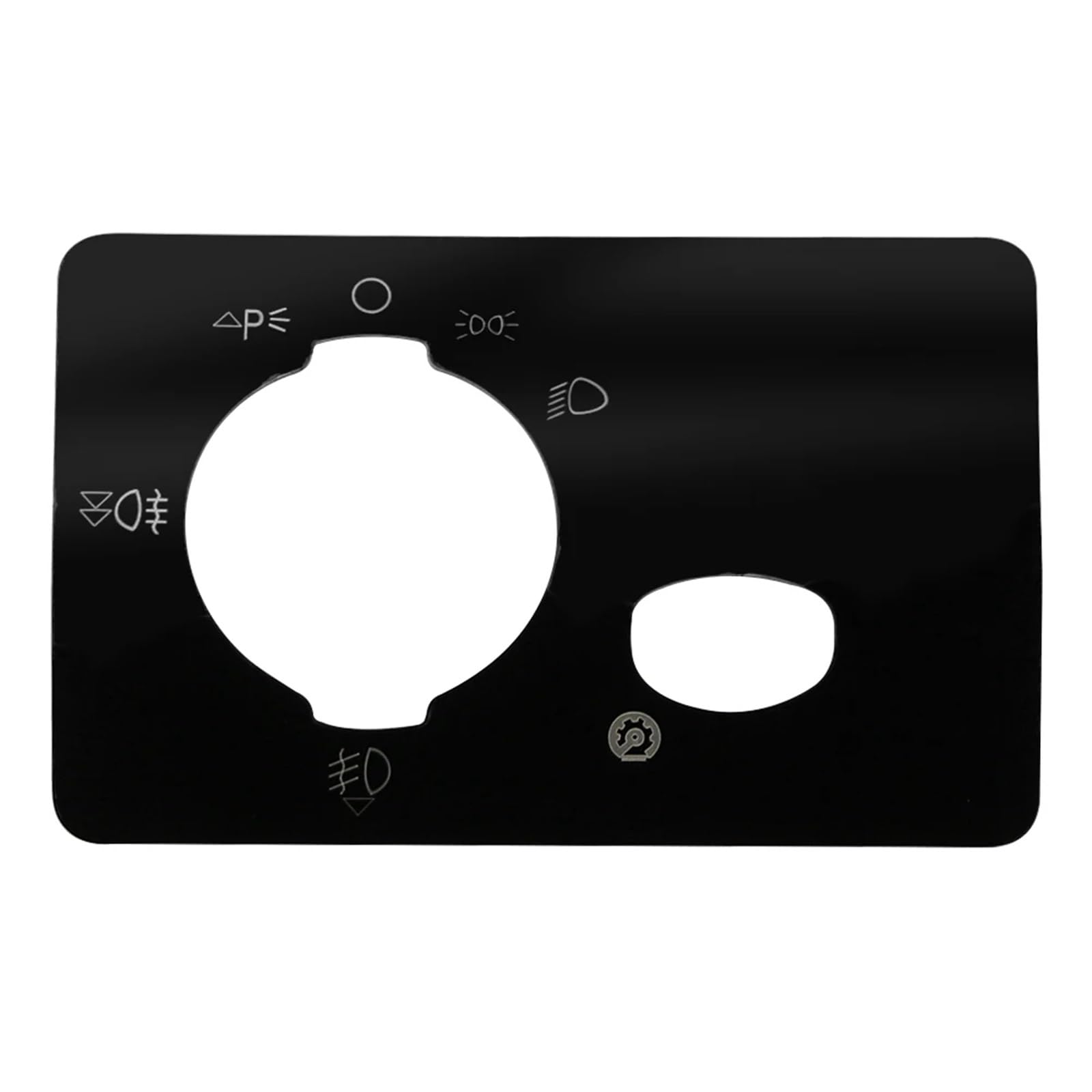 Interieurleisten Zubehör Für Ford Für Focus 2 MK2 2005-2011 LHD Zubehör Edelstahl Auto Scheinwerfer Schalter Einstellung Knob Abdeckung Trim Car Innenausstattung(1 Hole Black) von TPSOBRU