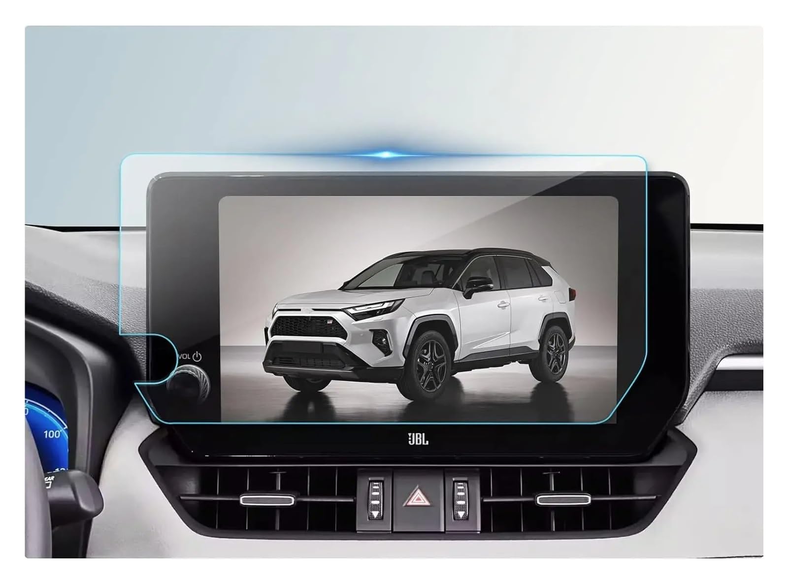 Interieurleisten Zubehör Für Toyota Für RAV4 Für RAV 4 2023 2024 Auto Infotainment Radio GPS Konsole Navigation Gehärtetem Glas Screen Protector Car Innenausstattung(10.5INCH) von TPSOBRU