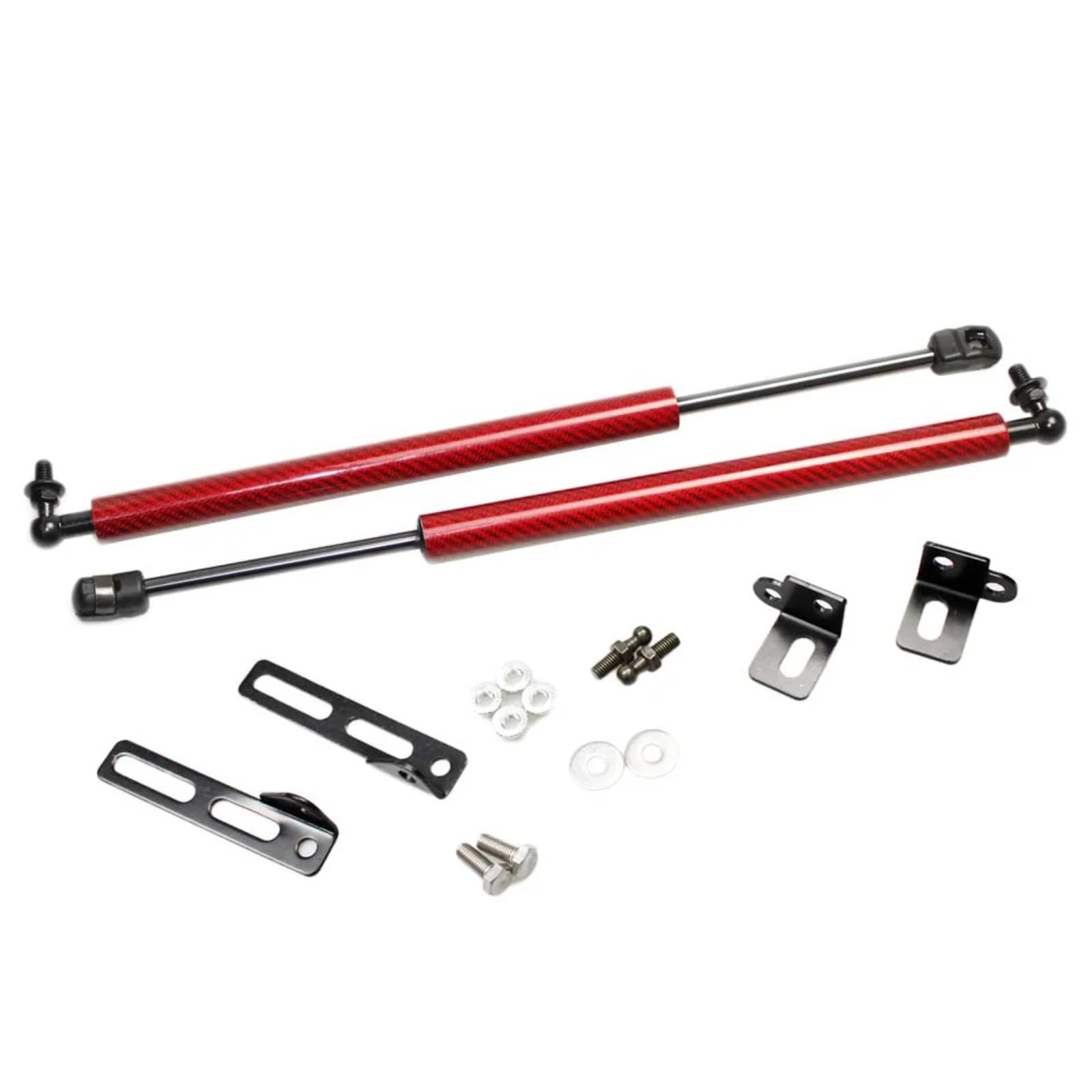 Motorhaube Gasfeder Für Toyota Für Highlander Für Kluger XU40 2007-2013 Auto Front Hood Bonnet Modify Gas Struts Lift Support Shock Damper Motorhaubendämpfer(Red Carbon Fiber) von TPSOBRU