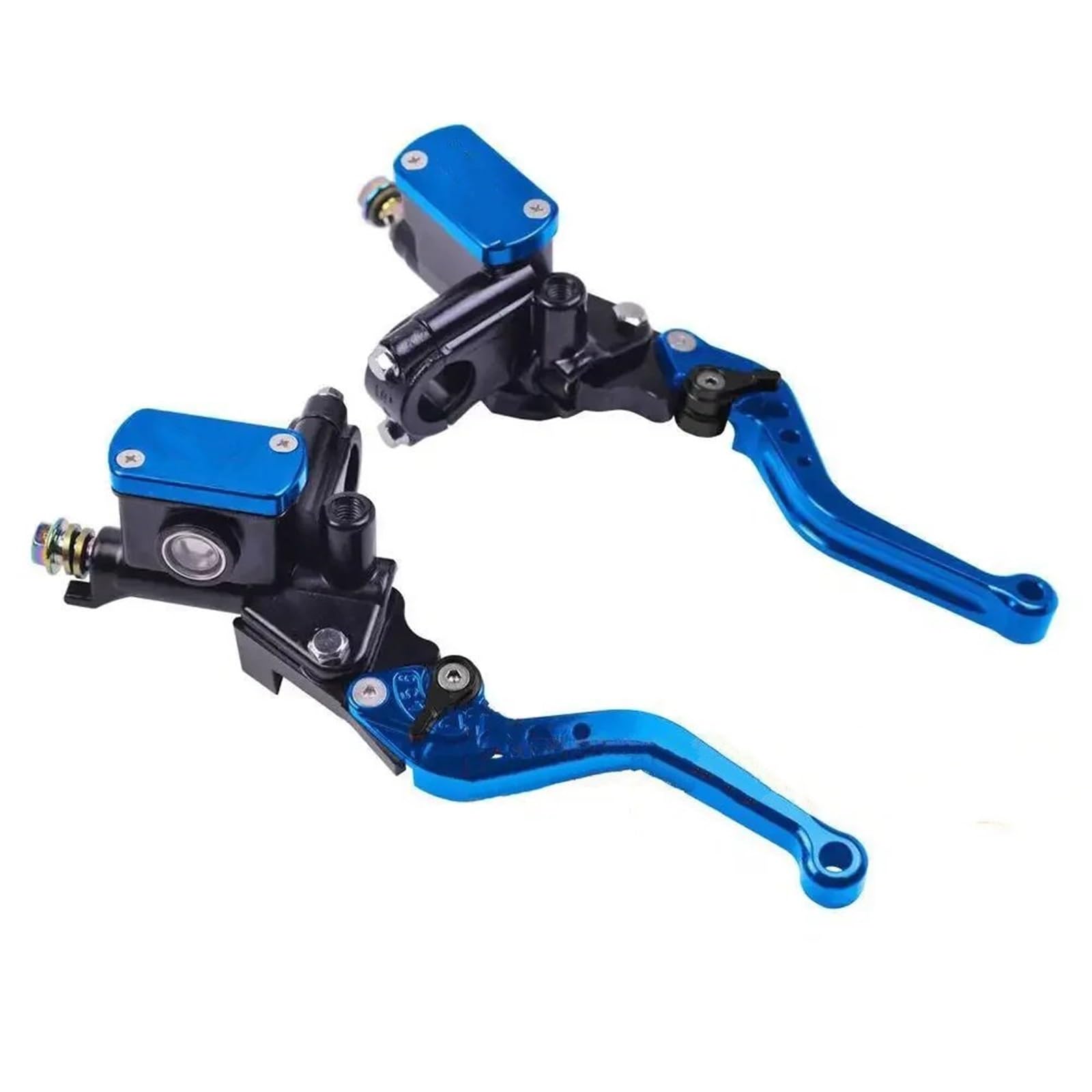 Motorrad Bremshebel 22mm Motorrad Brems Pumpe Griff Elektrische Motorrad Elektrische Auto Seite Push Master Zylinder Disc Bremse BremsKupplungshebel(Blue) von TPSOBRU