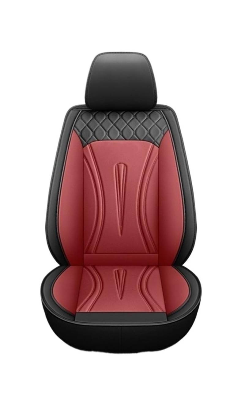 TPSOBRU Auto-Schonbezug Für Mitsubishi Für Pajero 4 2 Für Sport Für Outlander XL Für ASX Vollständige Abdeckung Universal 5-Sitz Auto Leder Sitzbezug Autositzbezug(Black red) von TPSOBRU