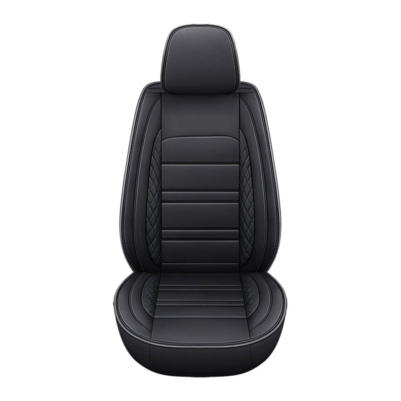 TPSOBRU Auto-Schonbezug Für SsangYong Für Actyon Für Sport Für Korando Für Kyron Auto Sitz Abdeckung Universal Leder Auto Zubehör Autositzbezug(1Pcs-Black) von TPSOBRU