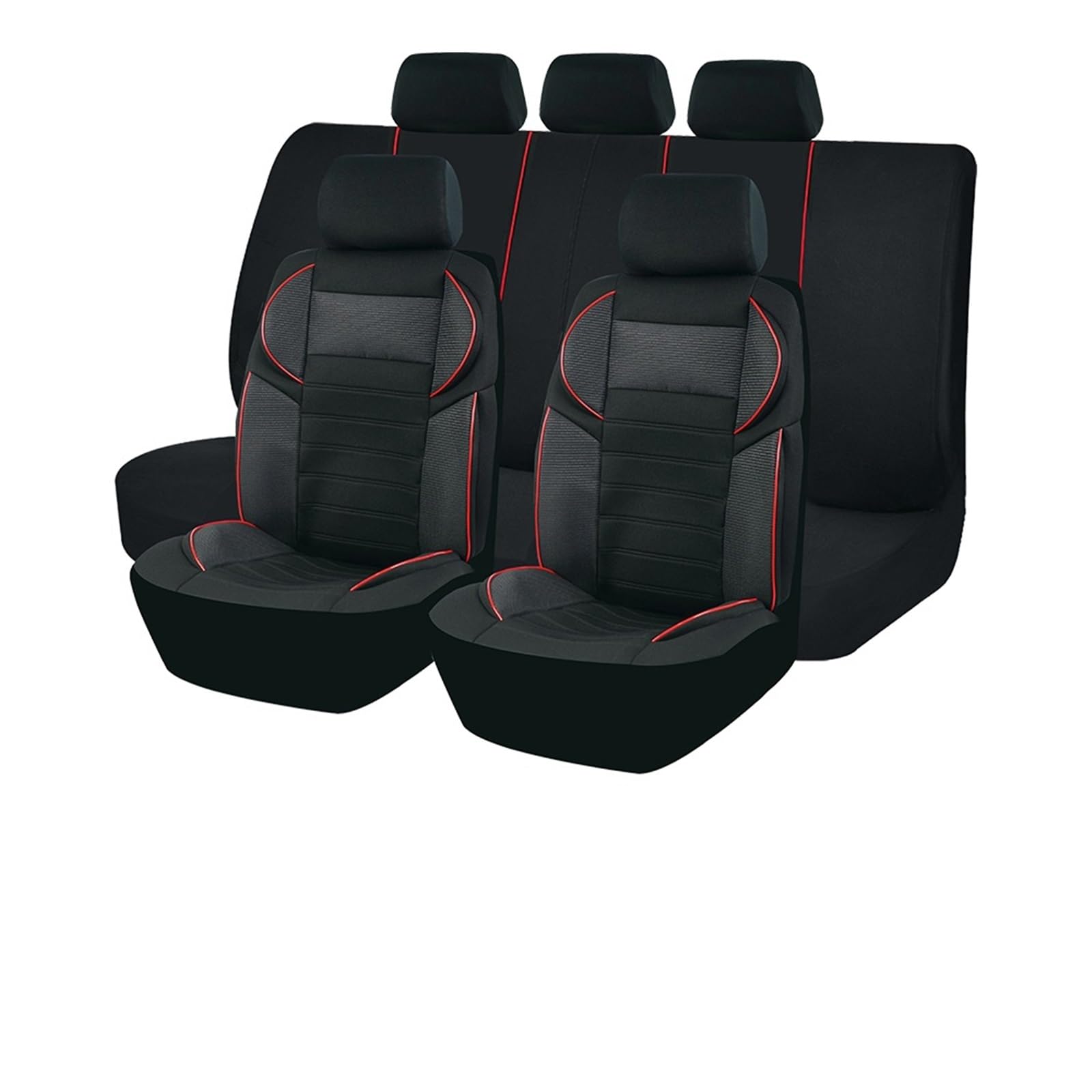 TPSOBRU Auto-Schonbezug Universal Sport Sitz Auto Abdeckungen 5D Design Atmungsaktive Mesh BK Stoff Auto Sitzbezüge Kissen Für Die Meisten Auto SUV Van Autositzbezug(AD9433 Set) von TPSOBRU