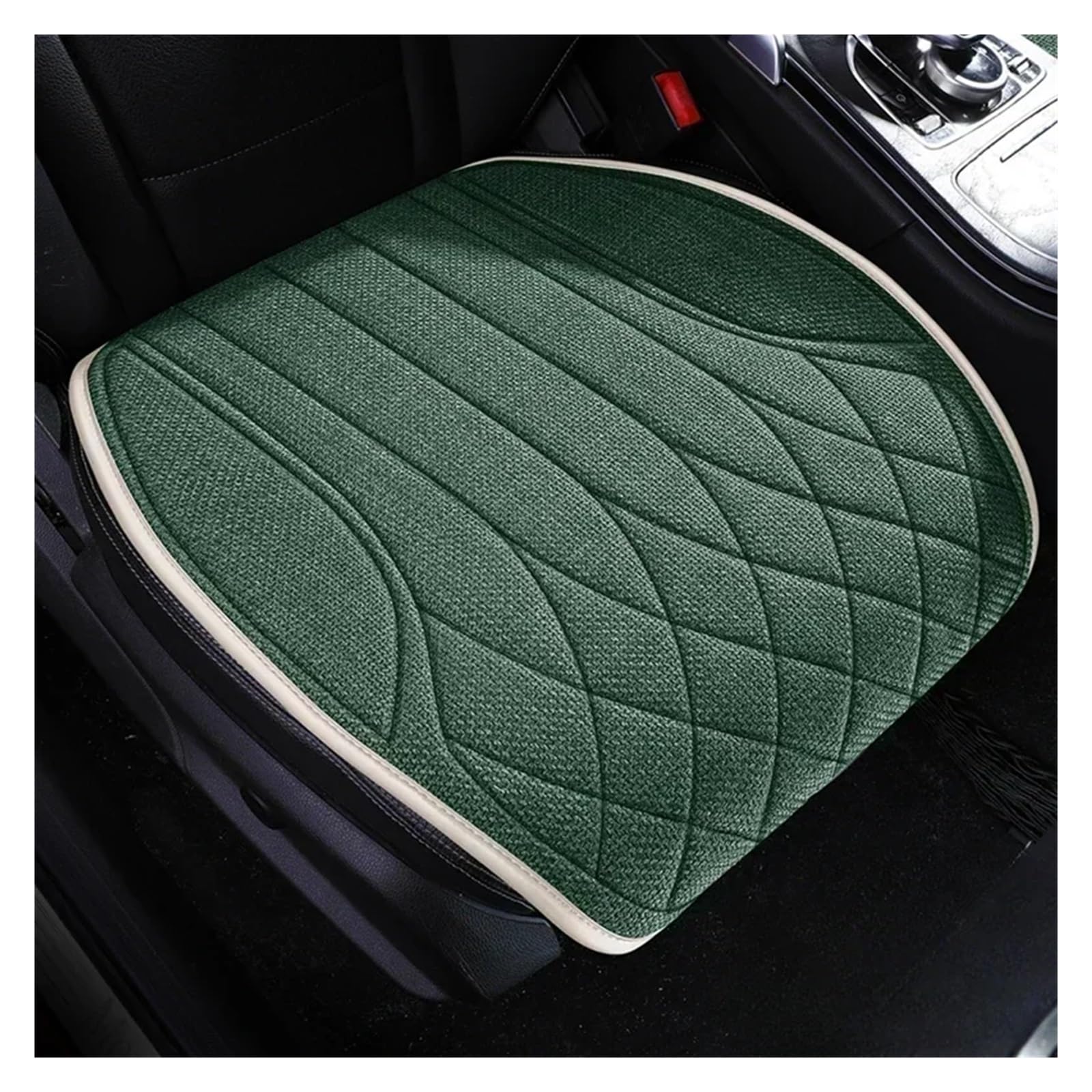 TPSOBRU Auto-Schonbezug Universeller Autositzbezug Für Vier Jahreszeiten, Atmungsaktive Flachs-Sitzbezüge Für Den Schutz Von Autositzen Autositzbezug(1 Piece Green Front seat) von TPSOBRU