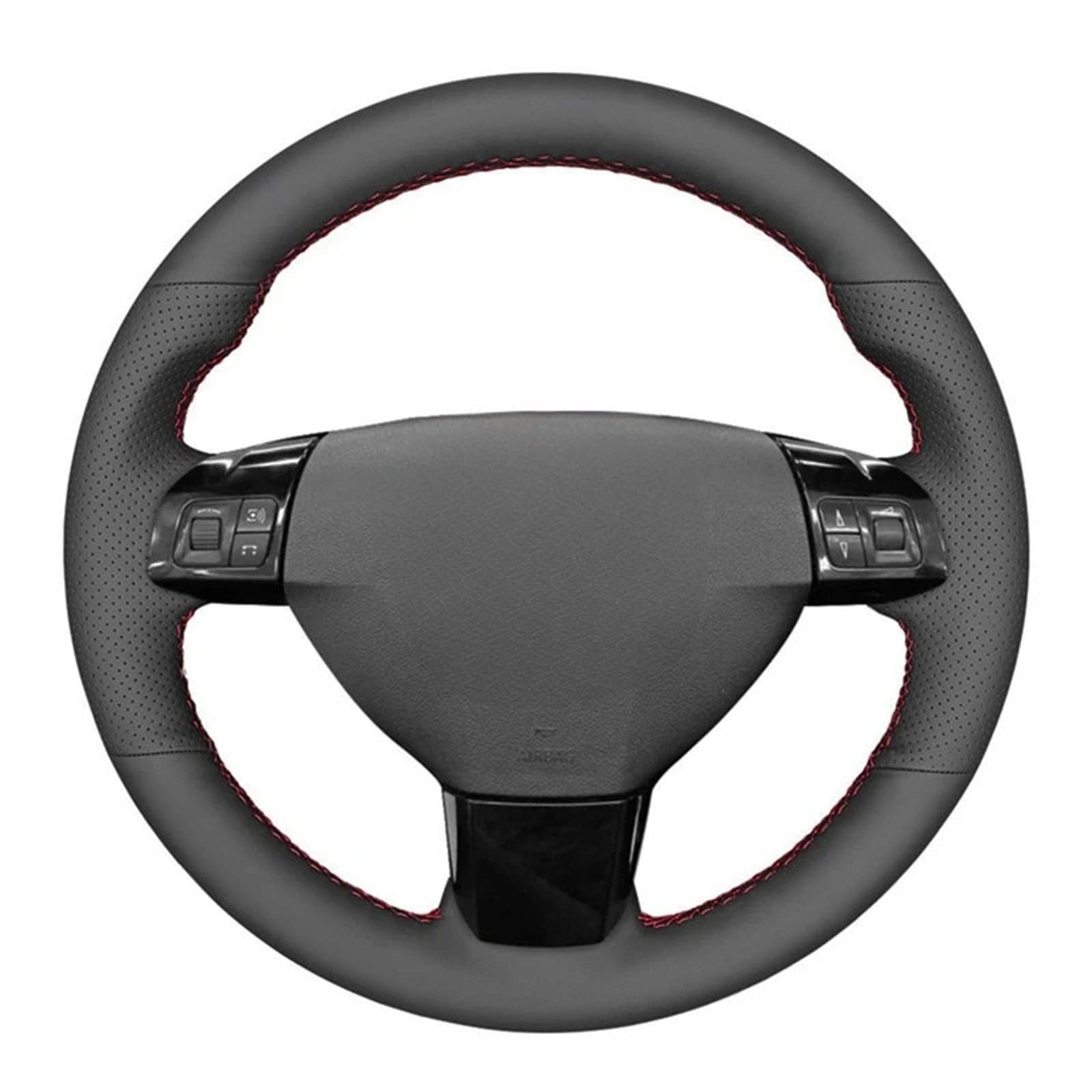 TQABADQ Black Artificial Leather Car Steering Wheel Covers,for Opel Astra (H) Zafira (B) Signum Vectra (C) Vauxhall Astra Holden Astra von TQABADQ