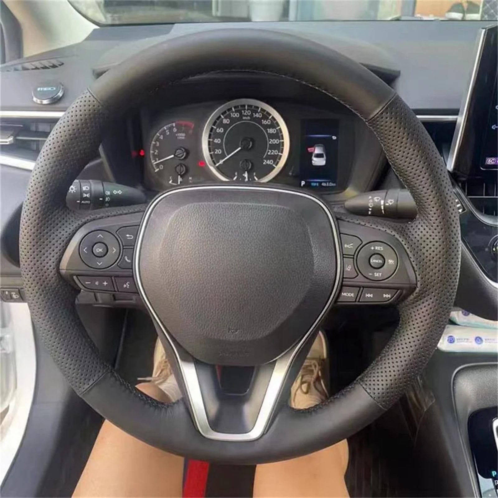 TQABADQ DIY Car Steering Wheel Cover Microfiber Auto Interior,for Toyota Avalon Camry Crown 2018-2021 RAV4 2019 Corolla 2018-2021 von TQABADQ