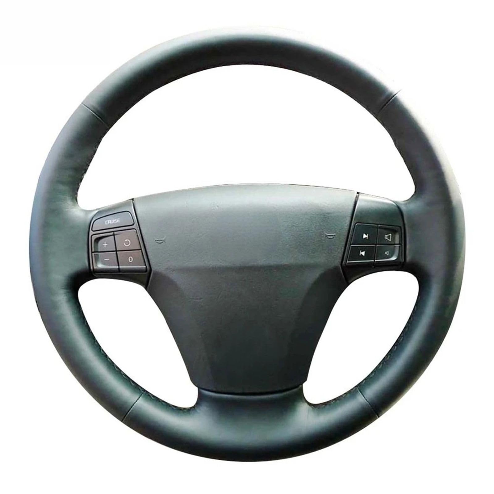 TQABADQ Lenkradbezug aus echtem Leder, handgenäht, schwarz, für Volvo S40 2004–2012, Autozubehör von TQABADQ