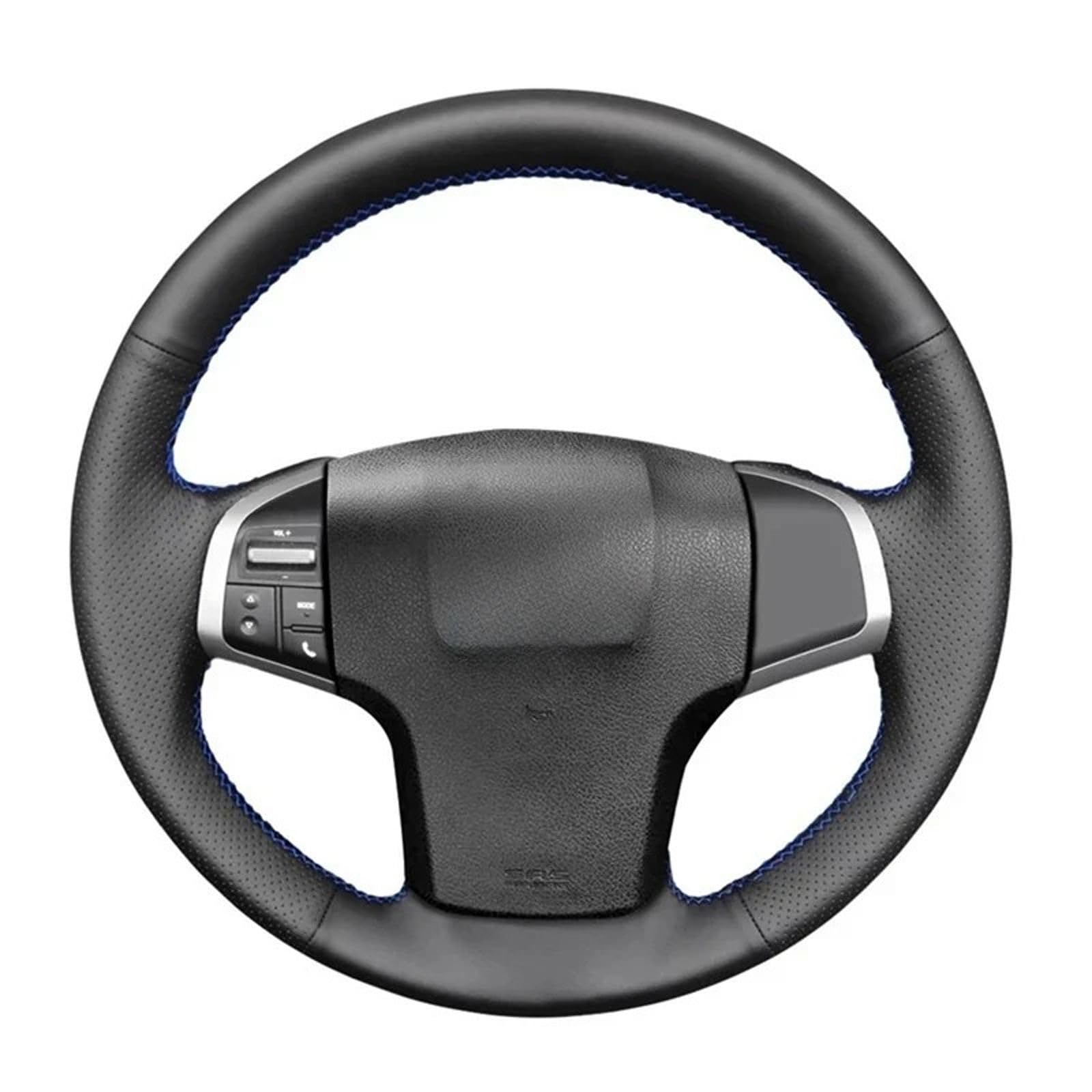 TQABADQ Schwarze Lenkradhülle aus echtem Leder, für Isuzu D-Max MU-X 2013–2020, Holden Colorado AU 2012–2014, 2015, 2016–2019 von TQABADQ