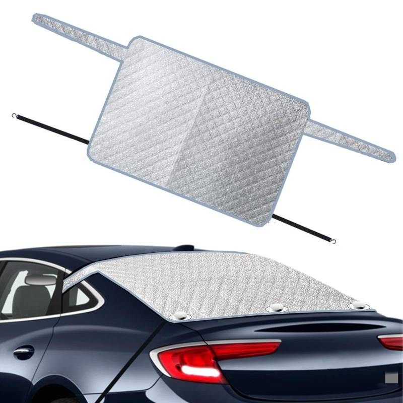 TQEBWUS 140x80cm Heckscheibenabdeckung Auto Heckscheibe Scheibenabdeckung Winter Mit Magnet, Schneedecke Für Die Heckscheibe, Aluminiumfolie Leuchtende Auto Windschutzscheibenabdeckung von TQEBWUS