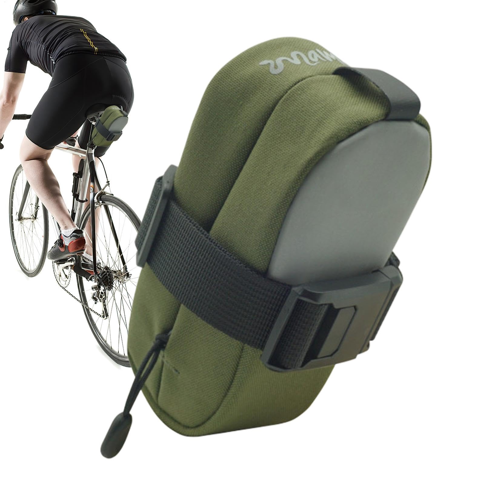 TQEBWUS Satteltaschenzyklus, unter Sitzfahrradsack - Magnetschnalle Compact Cycling Sattel Pack - Reitbehörden im Freien Reißverschlussfahrradsitz hinten zum Fahrradfahren von TQEBWUS