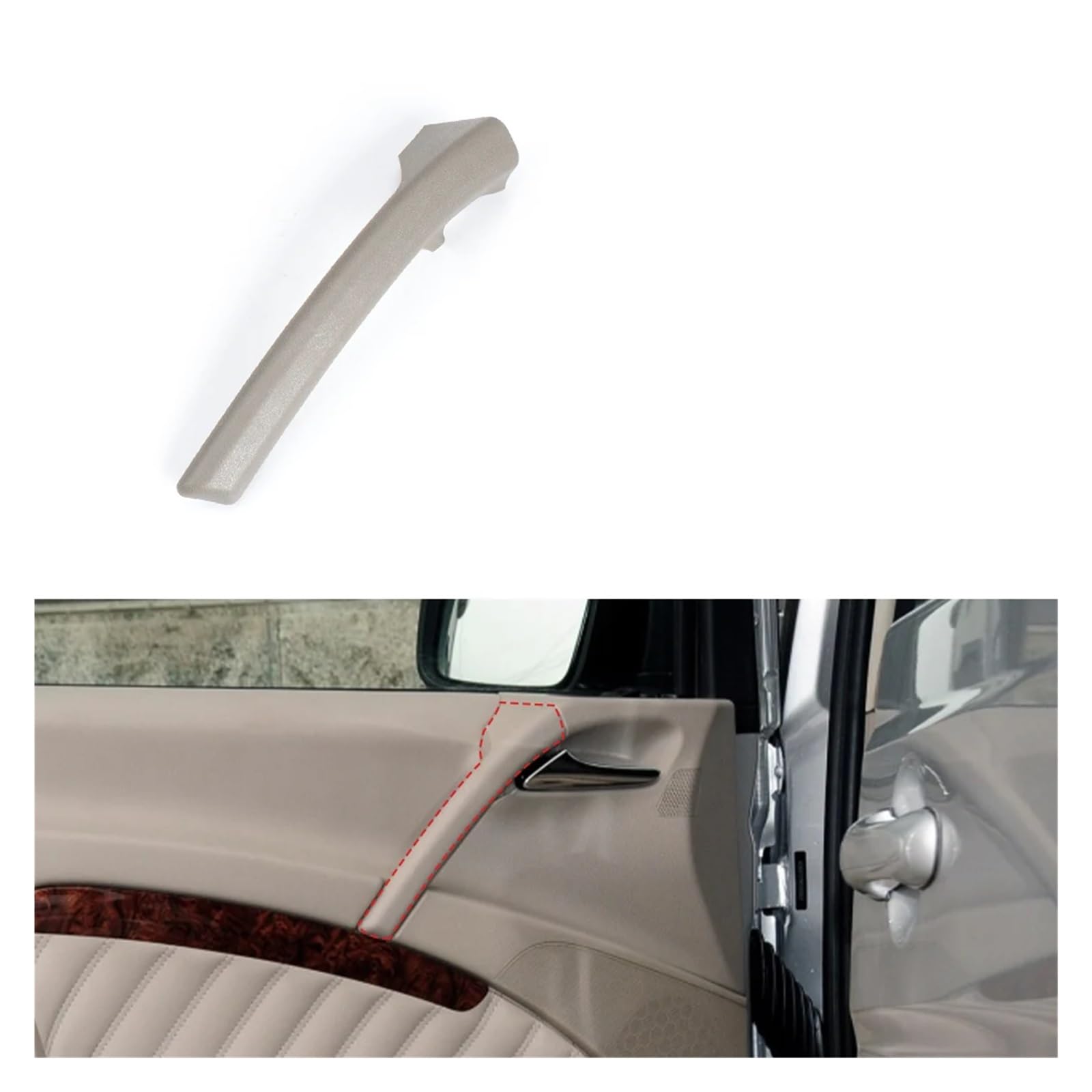 Innentürgriff Auto-Innentürgriff-Armlehne Innentürverkleidung Zugverkleidung Abdeckung für Mercedes für Benz W639 für Viano für Vito 6397270071 Türgriff Innen(Beige Left C) von TQHSAG