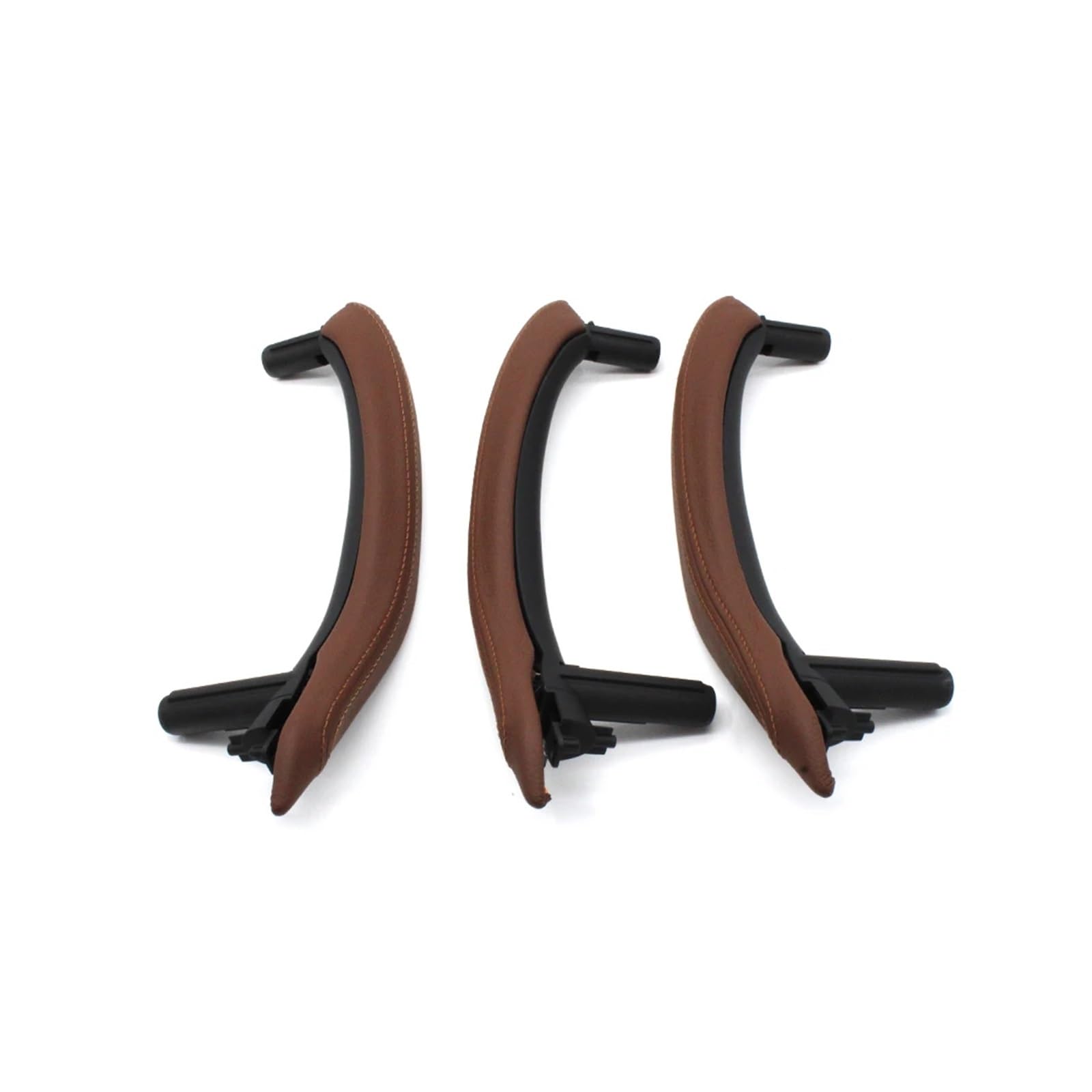 Innentürgriff Autoinnenraum Links Rechts Beifahrertürgriffbaugruppe mit äußerem Lederbezugssatz Ersatz für X5 X6 F15 F16 2014-2018 Türgriff Innen(L 3PCS Brown) von TQHSAG