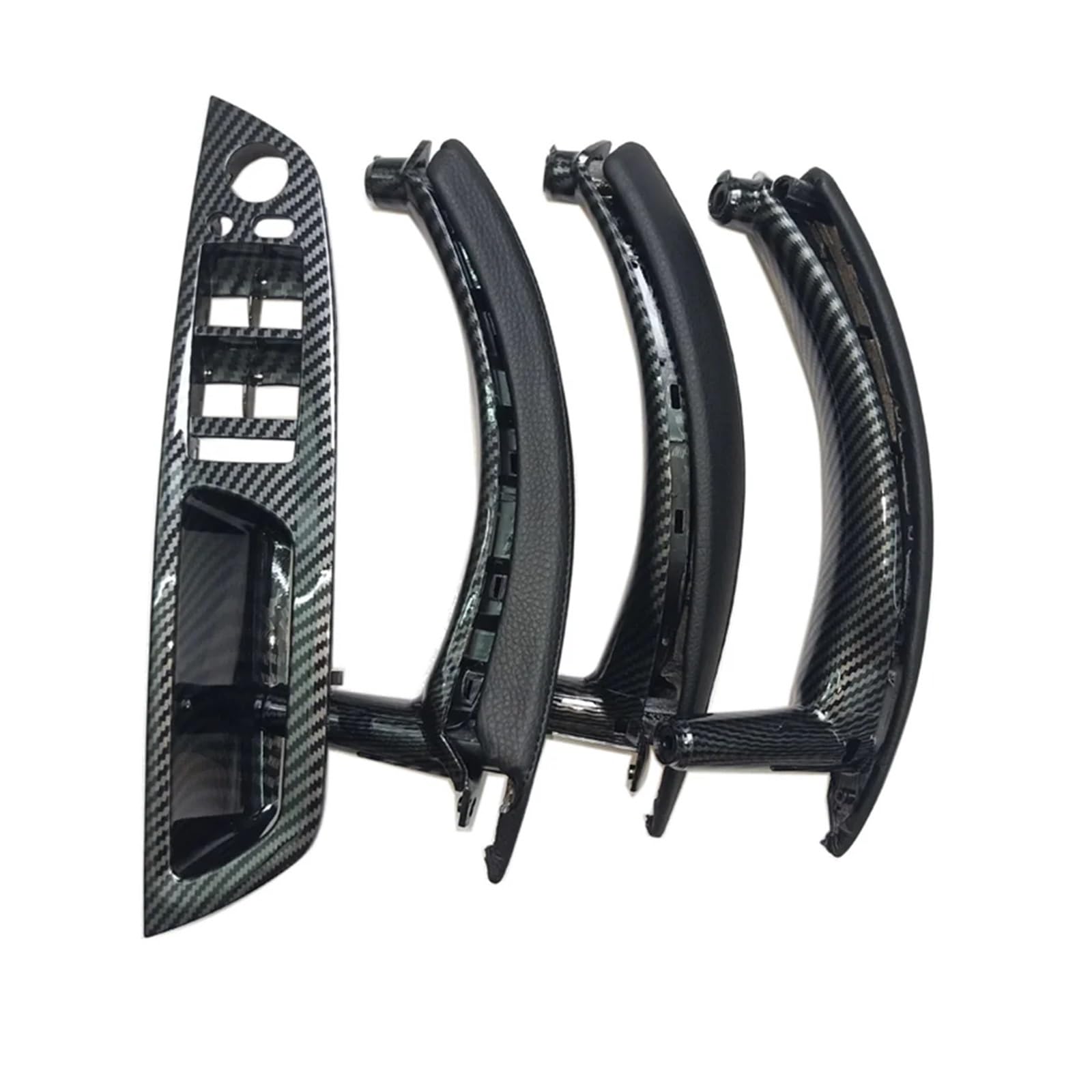 Innentürgriff LHD Auto Innentür Carbon Fiber Pull Griff Armlehne Abdeckung Trim Für X5 X6 E70 E71 2007-2013 Türgriff Innen(A-Handle 7PCs) von TQHSAG