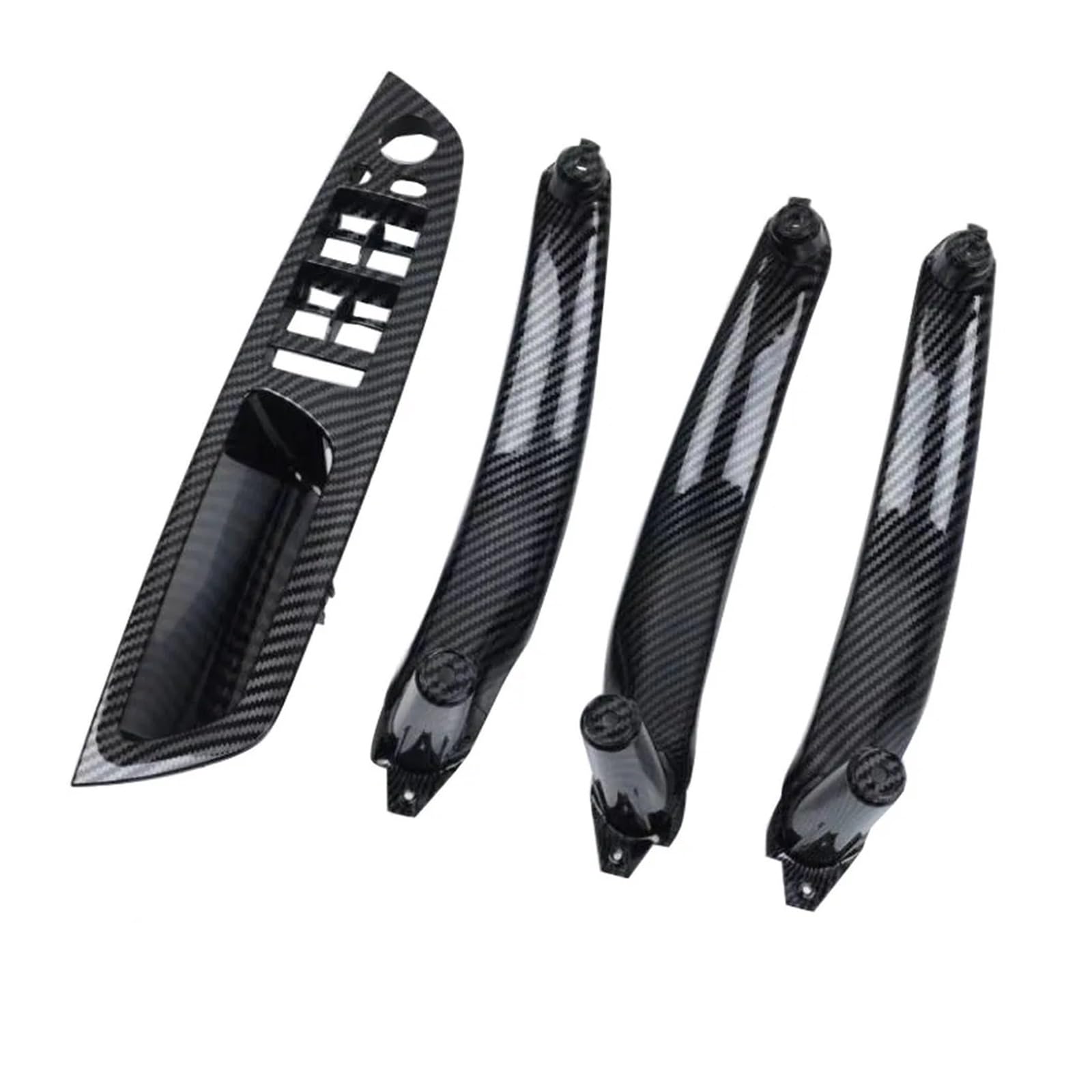 Innentürgriff LHD Auto Innentür Carbon Fiber Pull Griff Armlehne Abdeckung Trim Für X5 X6 E70 E71 2007-2013 Türgriff Innen(Inside Handle 4PCS) von TQHSAG