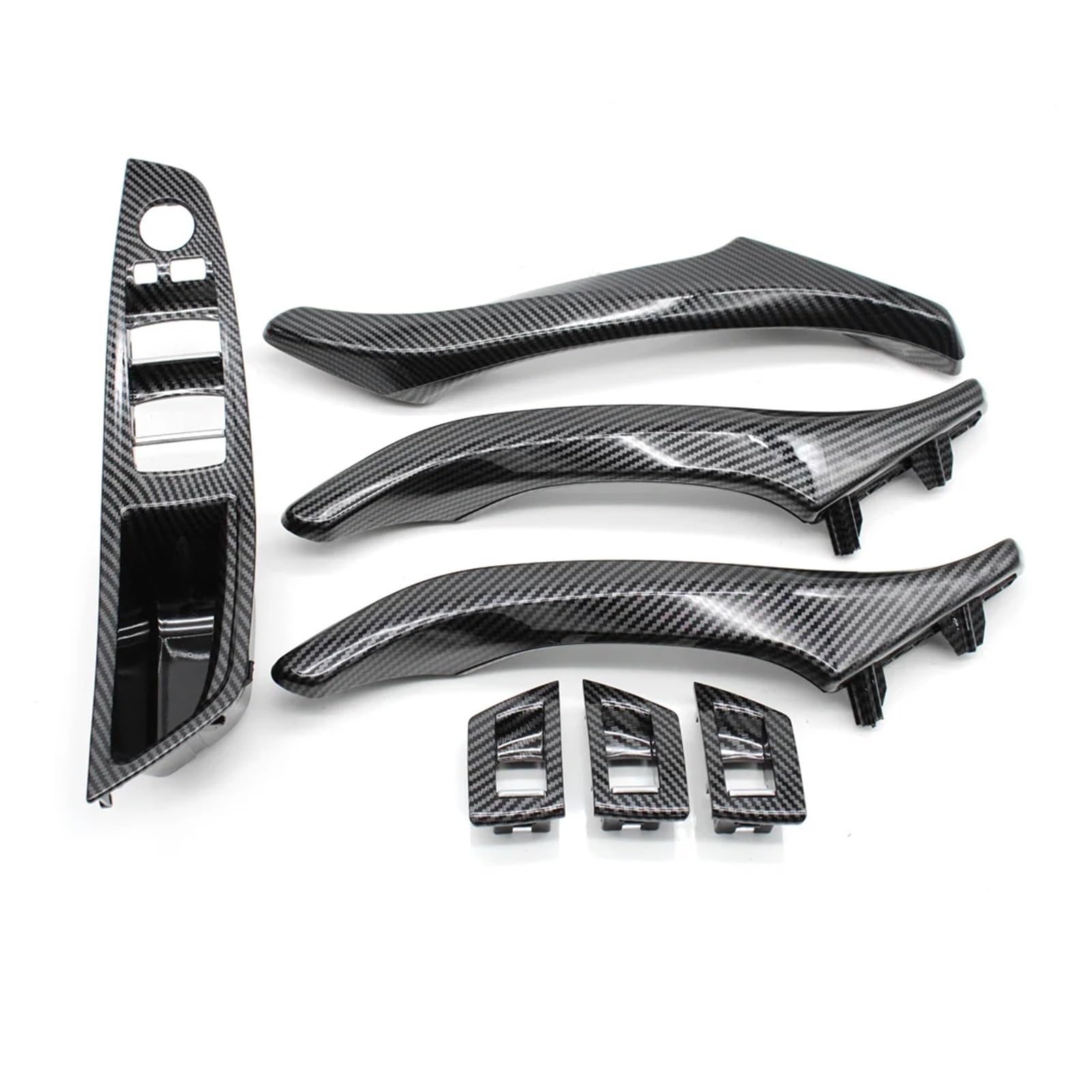 Innentürgriff LHD RHD Carbon Fiber Auto Innen Tür Griff Pull 7 PCS Set Für 5 Series F10 F11 520i 523i 525i 528i 530i 535i Türgriff Innen(LHD A-Set) von TQHSAG