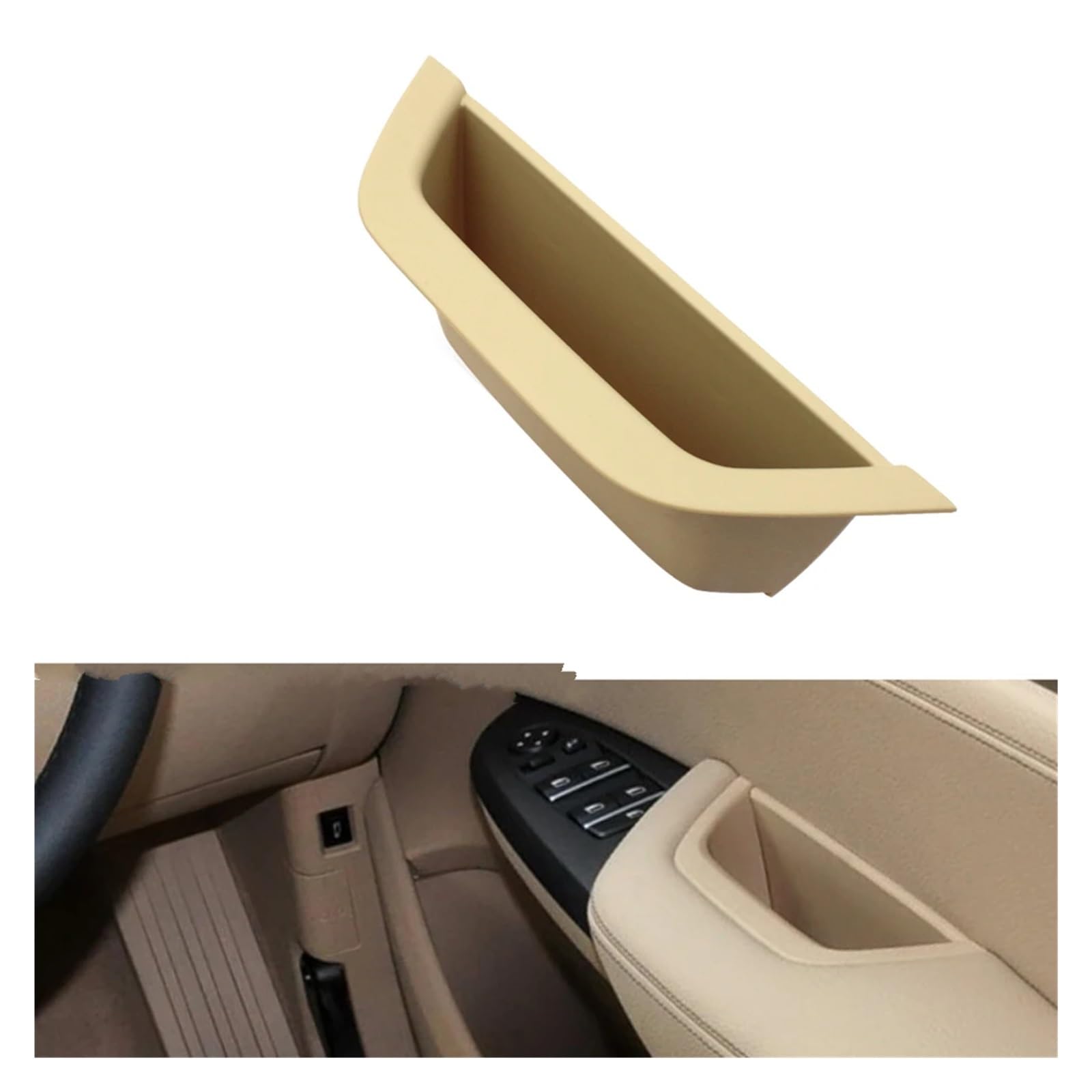 Innentürgriff LHD RHD Innen Fahrertür Pull Griff Armlehne Panel Abdeckung Lagerung Box Für X3 X4 F25 F26 2010-2016 51417250307 Türgriff Innen(RHD Beige) von TQHSAG