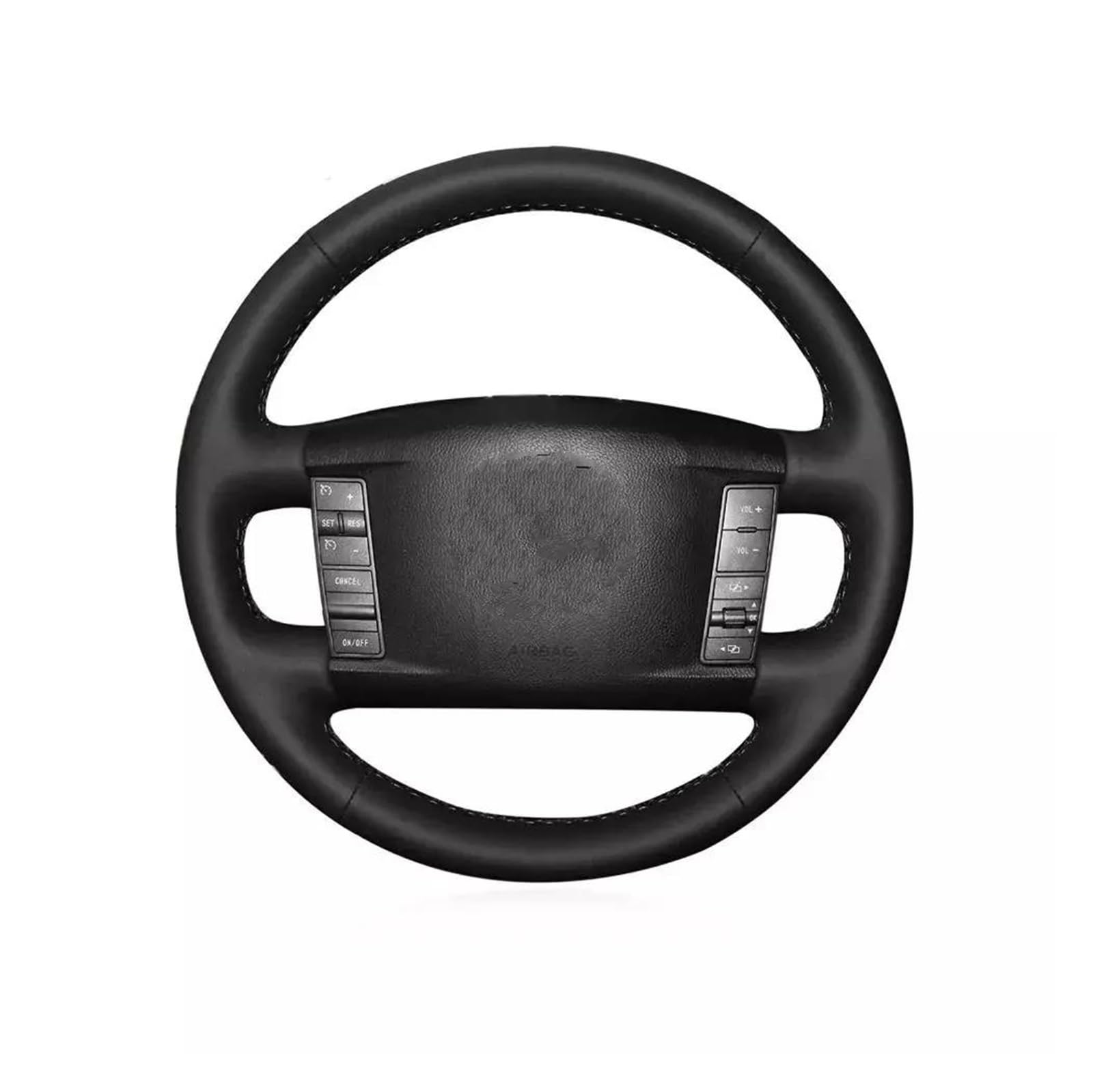 Lenkradbezug Für VW Für Touareg Für Phaeton 2002 2003 2004 2005 2006-2008 2009 2010 Schwarz Echtes Leder Auto Lenkrad Abdeckung Lenkradschutz(Grey) von TQHSAG