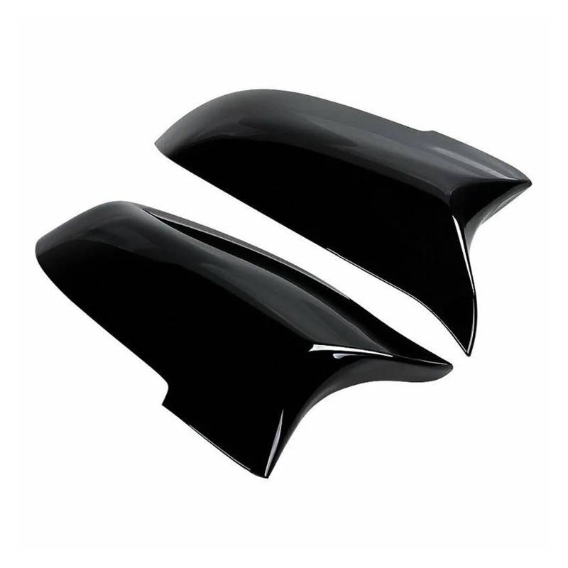 Spiegelabdeckungen 1 Paar für M5 Style Rearview Side Wing Mirror Cover Cap für F01 F10 F11 F18 LCI 2014 Carbon Fiber/Gloss Black Side Mirror Cover Rückspiegel Abdeckung(Glänzend schwarz) von TQHSAG