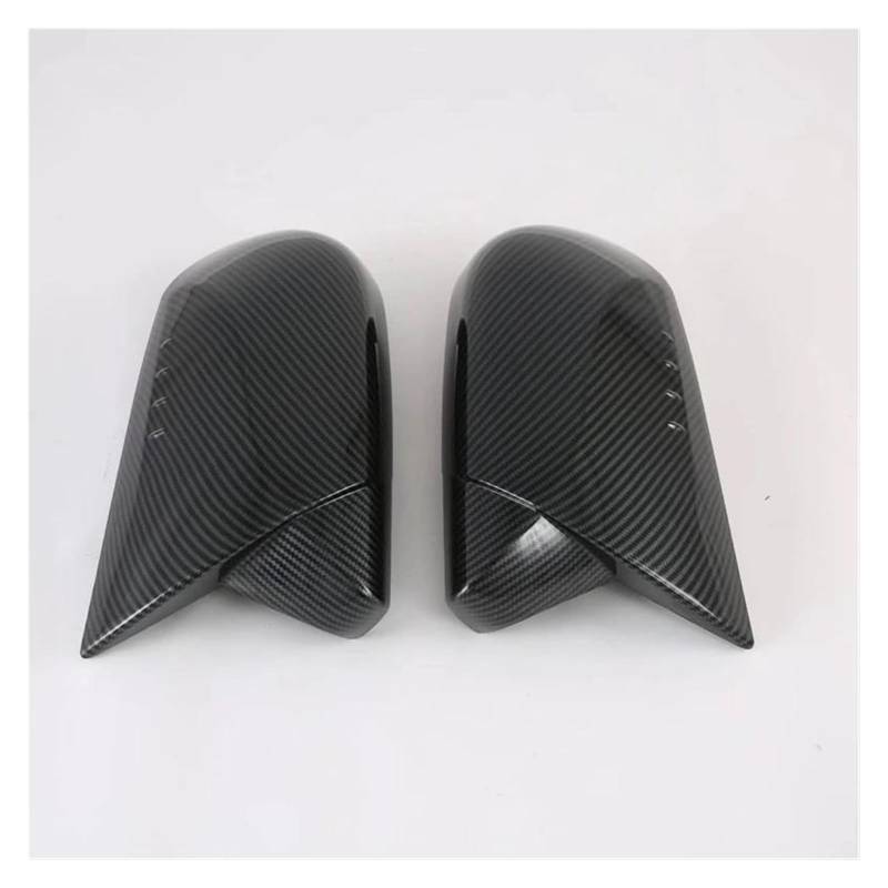 Spiegelabdeckungen 2PCS Carbon Fiber Schwarz Rückspiegel Glas Fit für Toyota für Prius XW50 2017 2018 2019 2020 Rückspiegel Abdeckung von TQHSAG