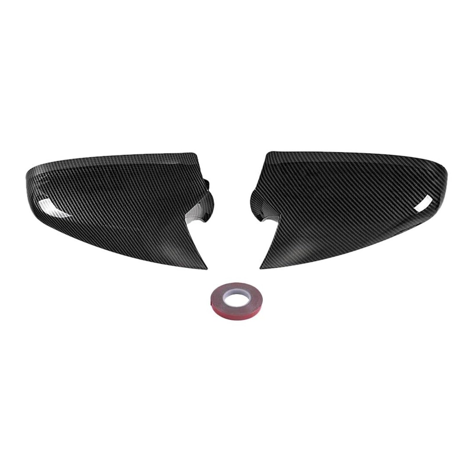 Spiegelabdeckungen 2Pcs Seite Rückspiegel Kappe Abdeckung Carbon Faser Glänzend Schwarz Für Vauxhall Für Astra Für Opel Für Astra H 2004-2009 Rückspiegel Abdeckung(Kohlefaser) von TQHSAG