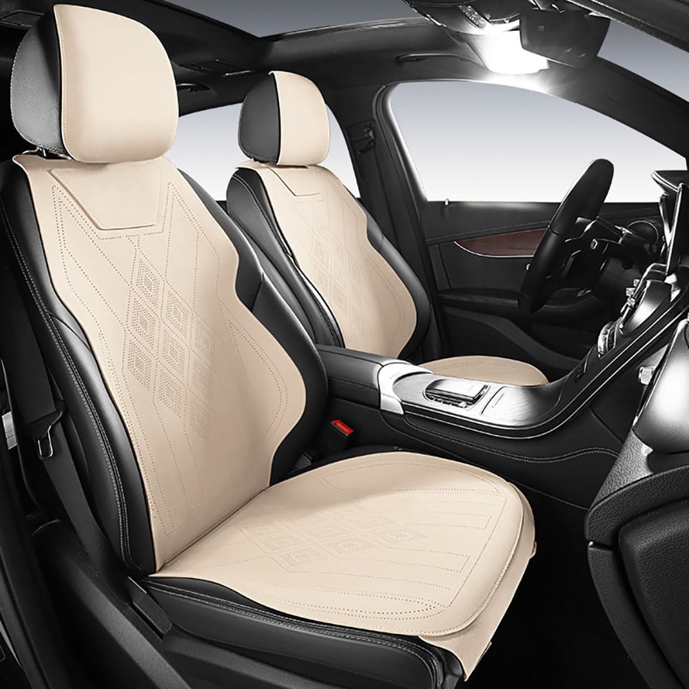 TQWUY Auto Sitzbezüge Sets für Ford Focus MK3 2012-2018 5-Sitze vorne und hinten Wasserdicht Verschleißfest Innenraum Accessories, D-beige-Split type von TQWUY