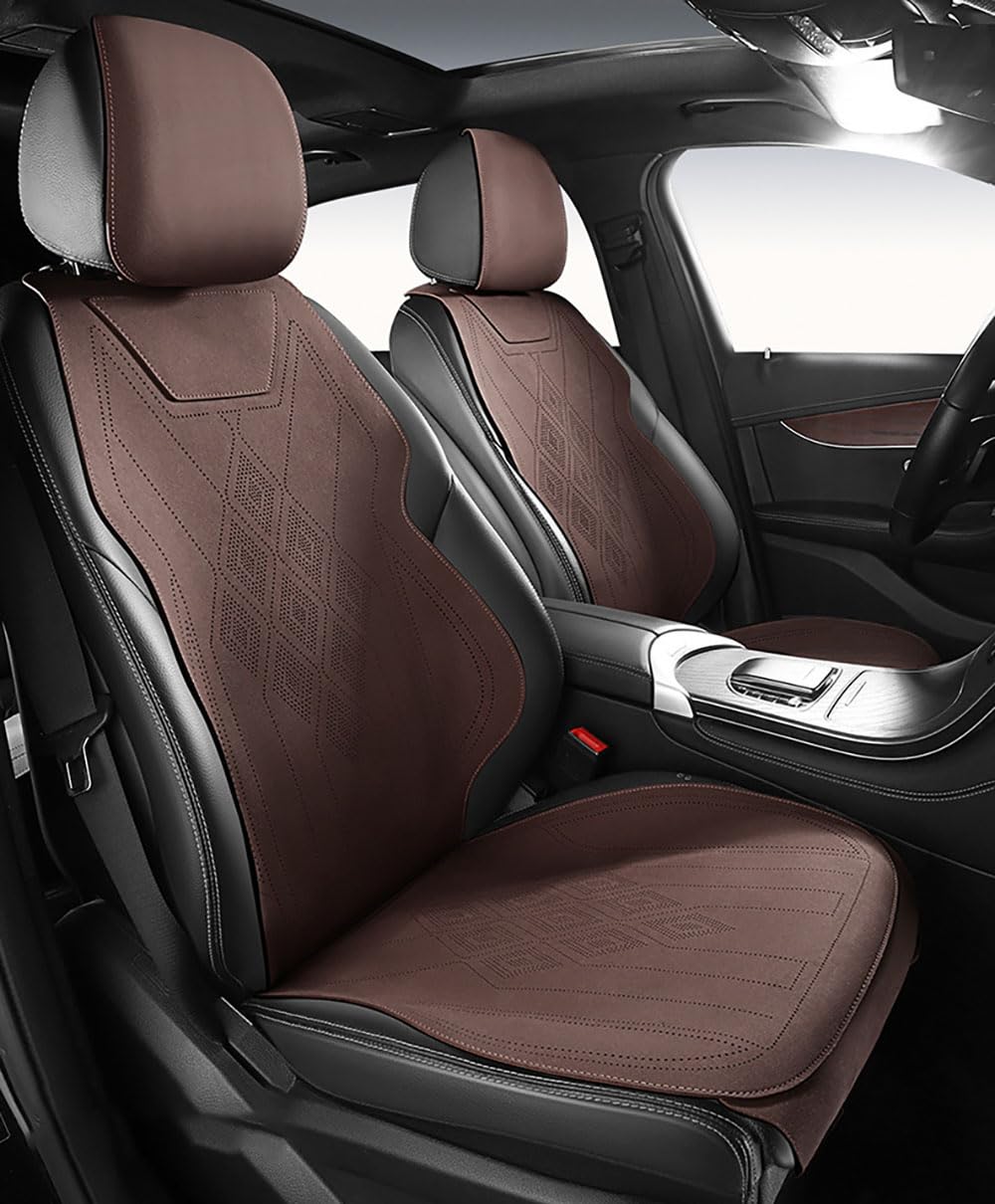 TQWUY Auto Sitzbezüge Sets für Ford KA+ Active Crossover SUV 2016-2022 5-Sitze vorne und hinten Wasserdicht Verschleißfest Innenraum Accessories, C-brown-Split type von TQWUY