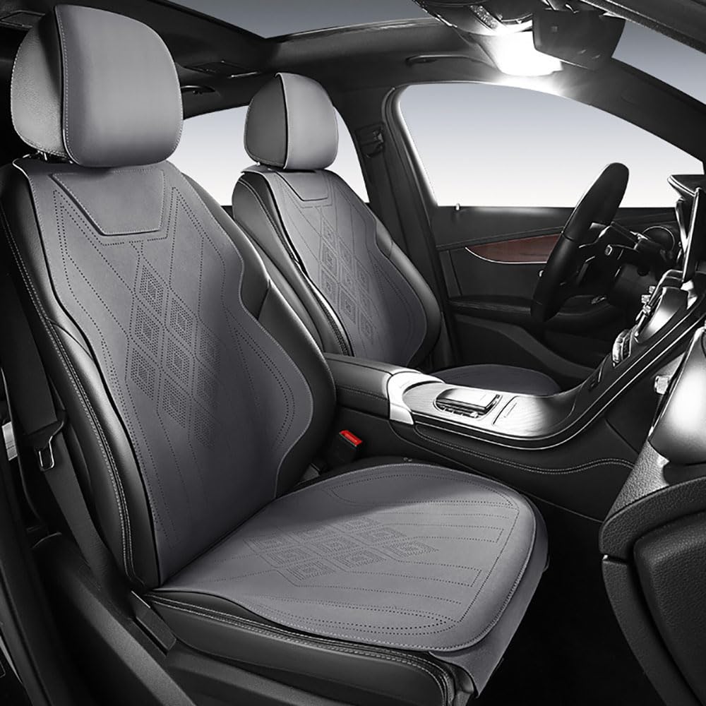 TQWUY Auto Sitzbezüge Sets für Hyundai Sonata MK10 2020 2021 2022 5-Sitze vorne und hinten Wasserdicht Verschleißfest Innenraum Accessories, F-grey-Split type von TQWUY