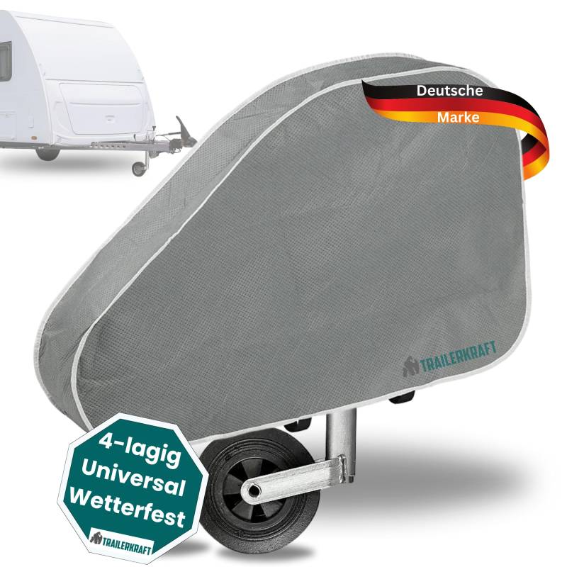 TRAILERKRAFT® Deichselabdeckung Wohnwagen - Universal Deichselhaube Anhänger mit Doppel-Klickverschluss | Anhängerkupplung Abdeckung Wasserdicht | Abdeckung Anhängerdeichsel | Deichselschutzhaube PKW von TRAILERKRAFT