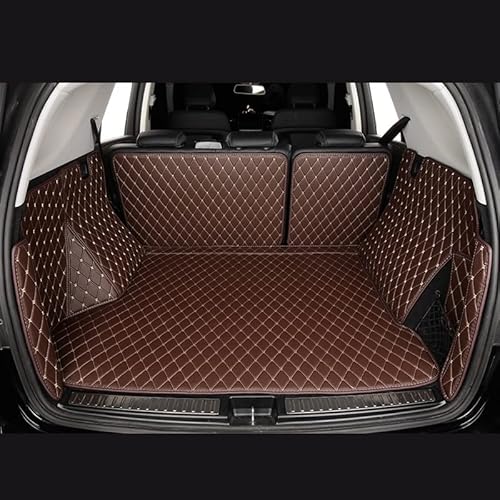 Auto Kofferraumwanne Für Benz Für EQA Für EQB Für EQC Für EQS 2023 2022 2021 2020 Autoteppich Innenteil Langlebig Custom Leather Trunk Mat(Coffee) von TRASH BIN