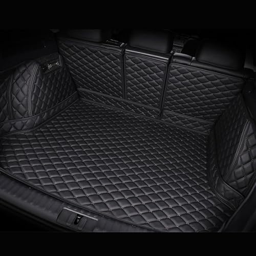 Auto Kofferraumwanne Für Benz Für EQA Für EQB Für EQC Für EQS 2023 2022 2021 2020 Autoteppich Innenteil Langlebig Custom Leather Trunk Mat(Schwarz) von TRASH BIN