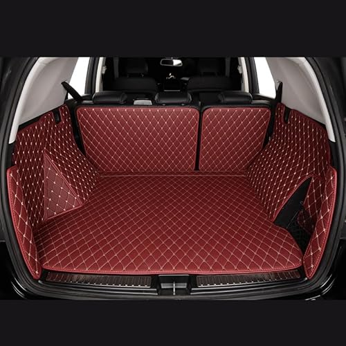 Auto Kofferraumwanne Für Benz Für EQA Für EQB Für EQC Für EQS 2023 2022 2021 2020 Autoteppich Innenteil Langlebig Custom Leather Trunk Mat(Wine red) von TRASH BIN