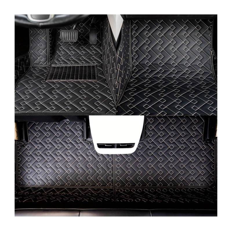 Bodenmatte Beifahrersitz Für Benz Für G-Klasse 2013-2018 LHD Auto Matte Auto Fußmatten Auto Zubehör Fußmatten Teppiche(Black-Wave) von TRASH BIN