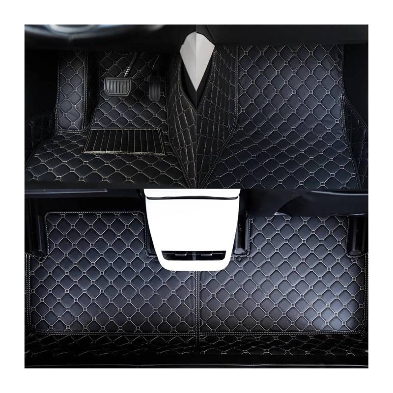 Bodenmatte Beifahrersitz Für Benz Für GL-Klasse 5 Sitze 2013-2016 LHD Auto Matte Auto Fußmatten Auto Fußmatten Teppiche(Black-White) von TRASH BIN