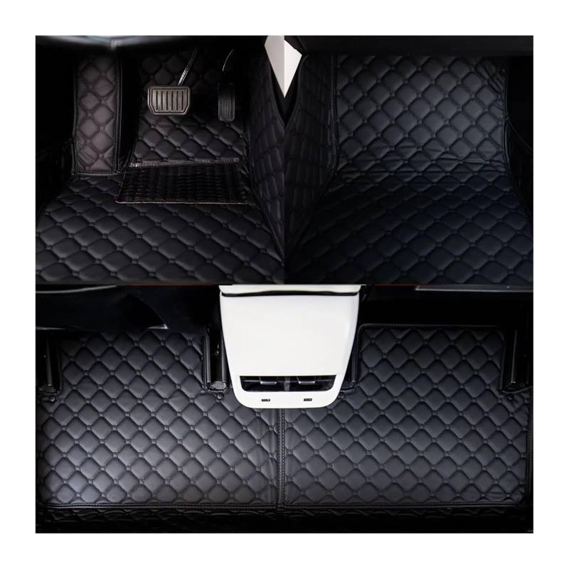 Bodenmatte Beifahrersitz Für Benz Für SLS 2010-2014 LHD Auto Matte Auto Fußmatten Auto Zubehör Fußmatten Teppiche(Black-Black) von TRASH BIN