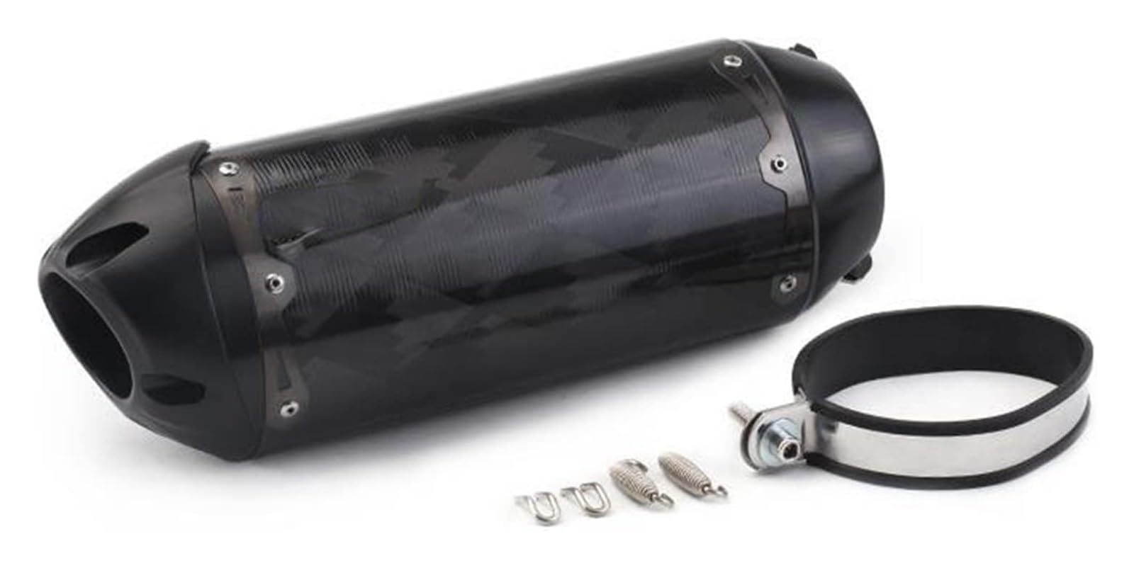 TRASH BIN Für CBR500/600 Für K&awasaki ZX6R/10R Für Y&amaha R6 MT07 09 51mm Universal-Auspuffrohr Escape Modifizierter Carbonfaser-Schalldämpfer Auspuff Schalldämpfer Rohr von TRASH BIN