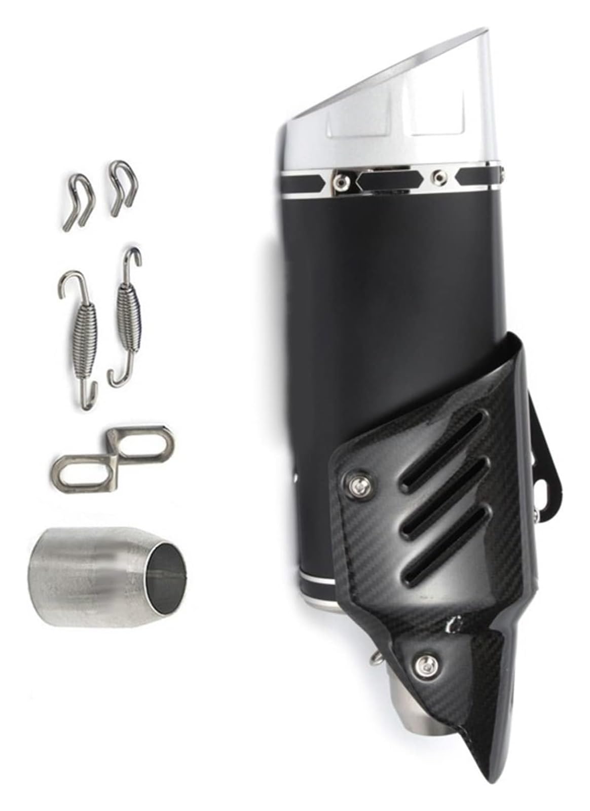 TRASH BIN Für Y&amaha R15 R3 Für K&awasaki Für Ninja 400 Z900 Z650 Motorradauspuff Universal 51mm AK Pipe Escape Schalldämpfer Modifiziert Auspuff Schalldämpfer Rohr(A3) von TRASH BIN