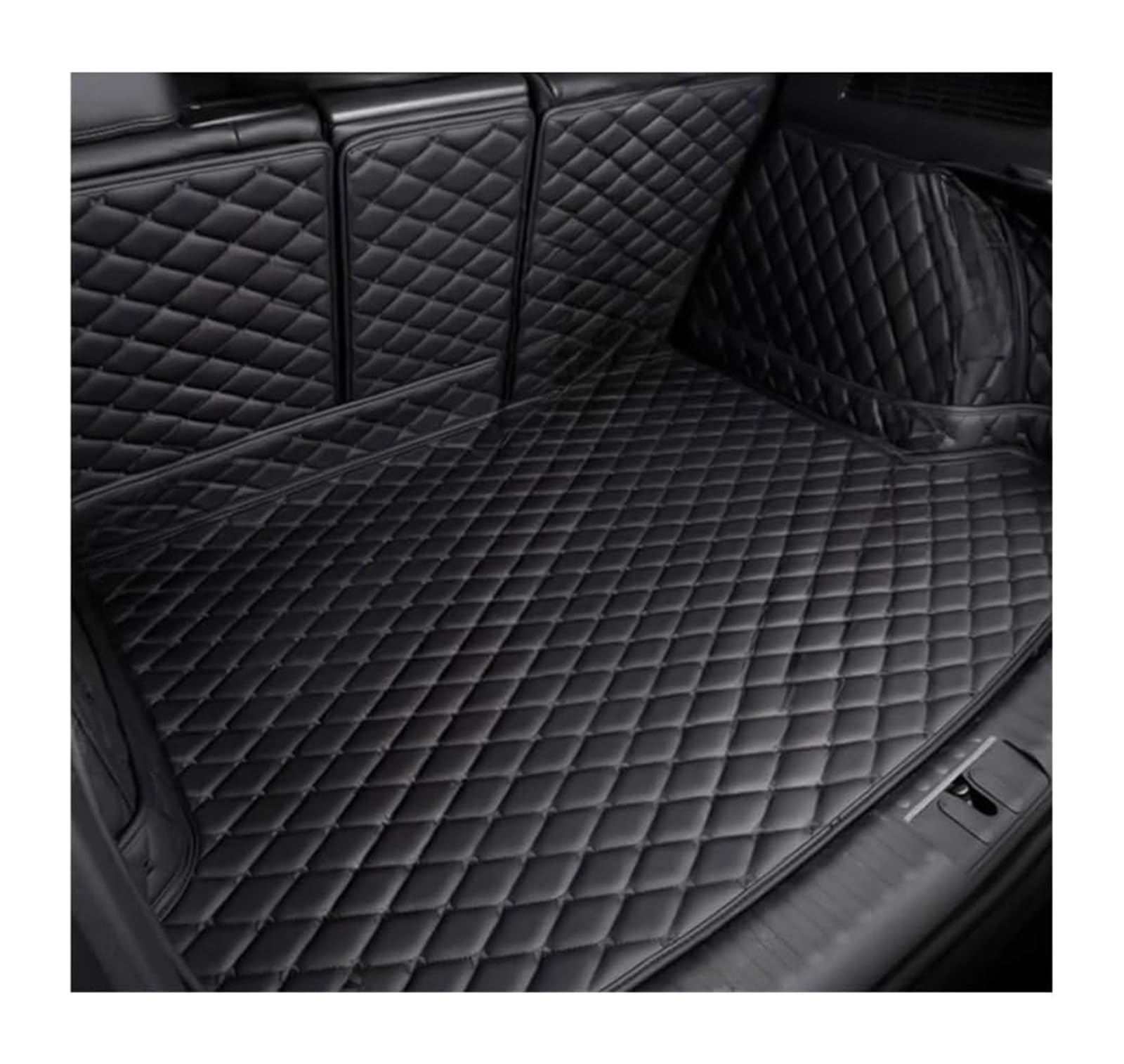 Koffers Schutzpolster Für Benz Für C Klasse Für W204 2008-2013 Pad Innen Zubehör Kofferraum Liner Auto Kofferraum Schutz Innen(Black-Black) von TRASH BIN